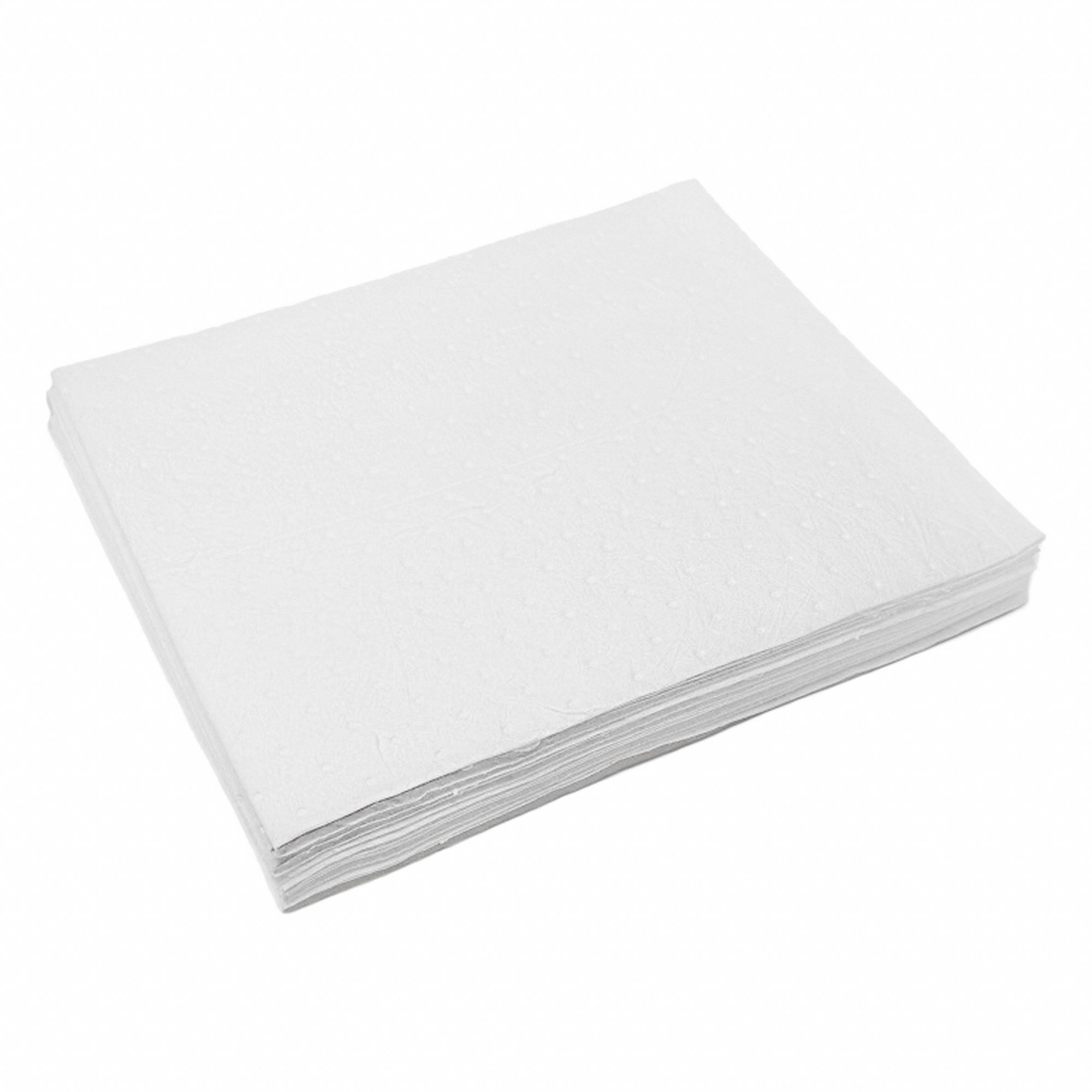 STARDUST SPILL PRODUCTS 2SDWPB Absorbent Pad,Oil-Only,White,PK100 794Y46