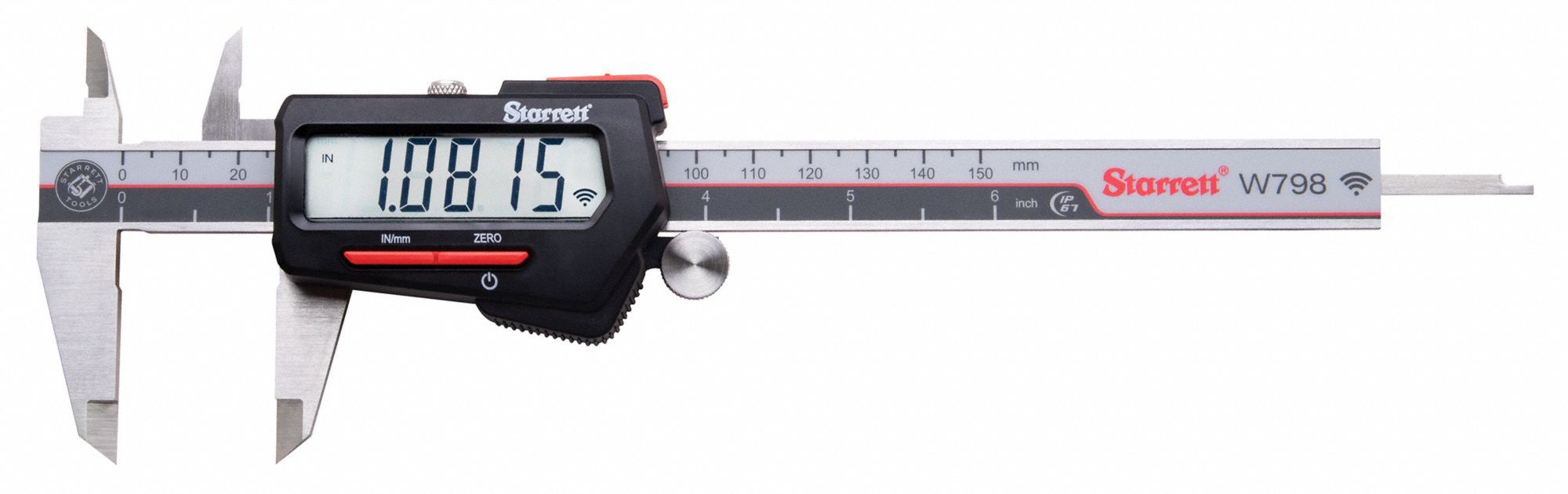 WIRELESS DIGITAL CALIPER, 0 TO 6 IN/0 TO 15MM RANGE, IP67, BUILT-IN WIRELESS, 4-WAY