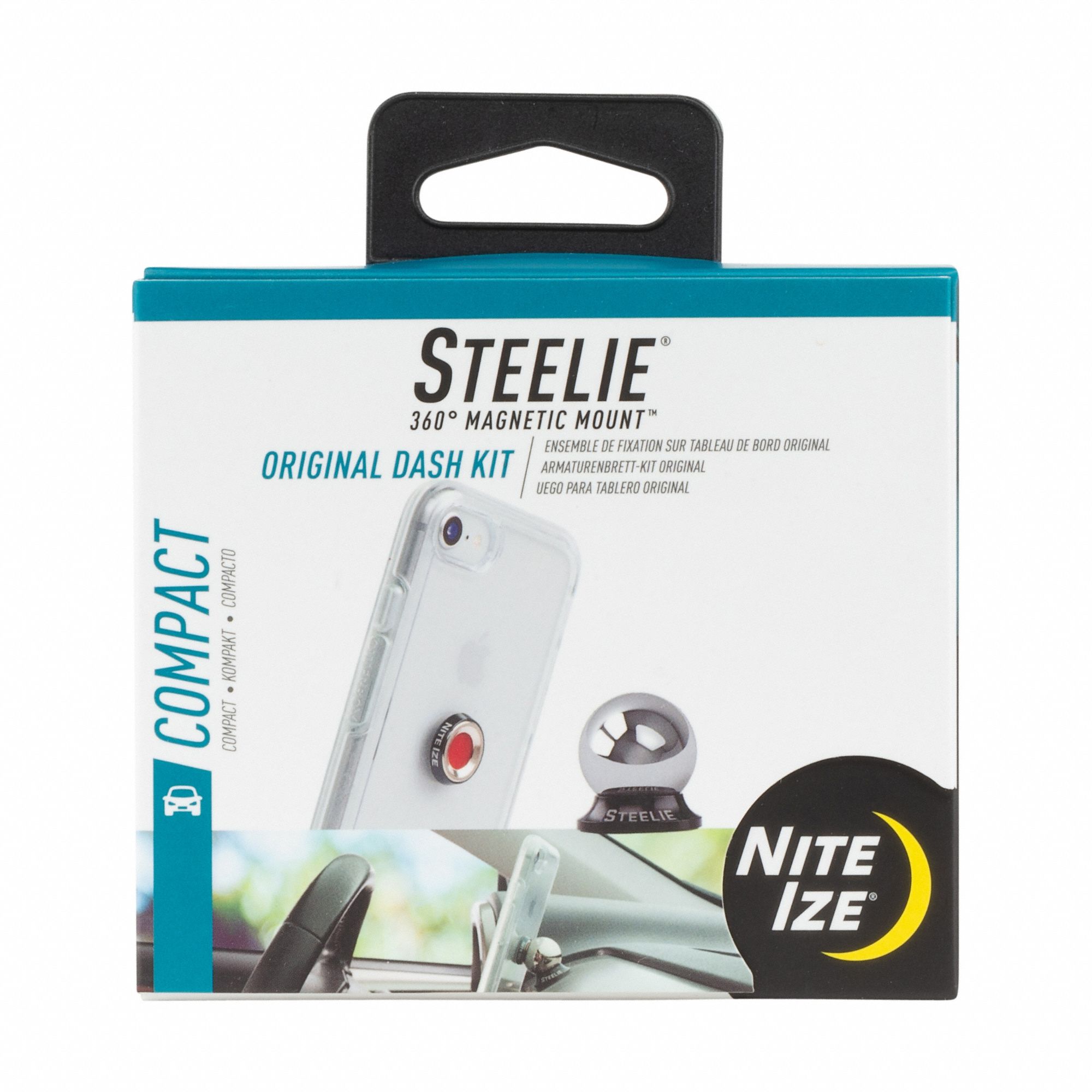 STEELIE CAR MOUNT KIT, STCK-11-R8, CAR MOUNTS, DASH KIT, UNIVERSAL, BLACK/SILVER, UNIVERSAL