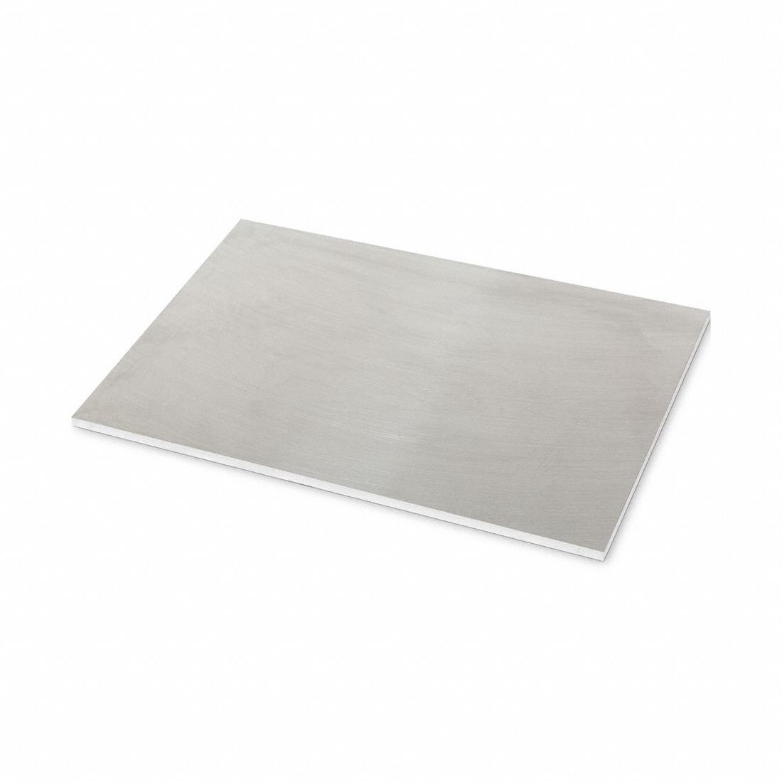 StainlessSteelPrecisionBlank, 12in-L: 304, 0.125 in Thick, 8 in x 12 in Nominal Size (WxL), Annealed