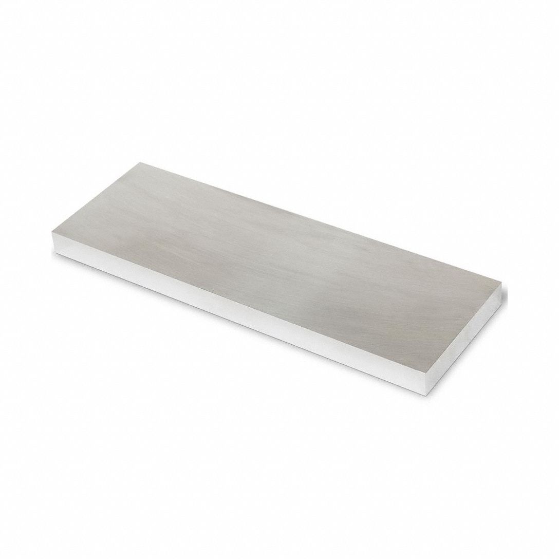 StainlessSteelPrecisionBlank, 12in-L: 304, 0.5 in Thick, 4 in x 12 in Nominal Size (WxL), ±0.002 in