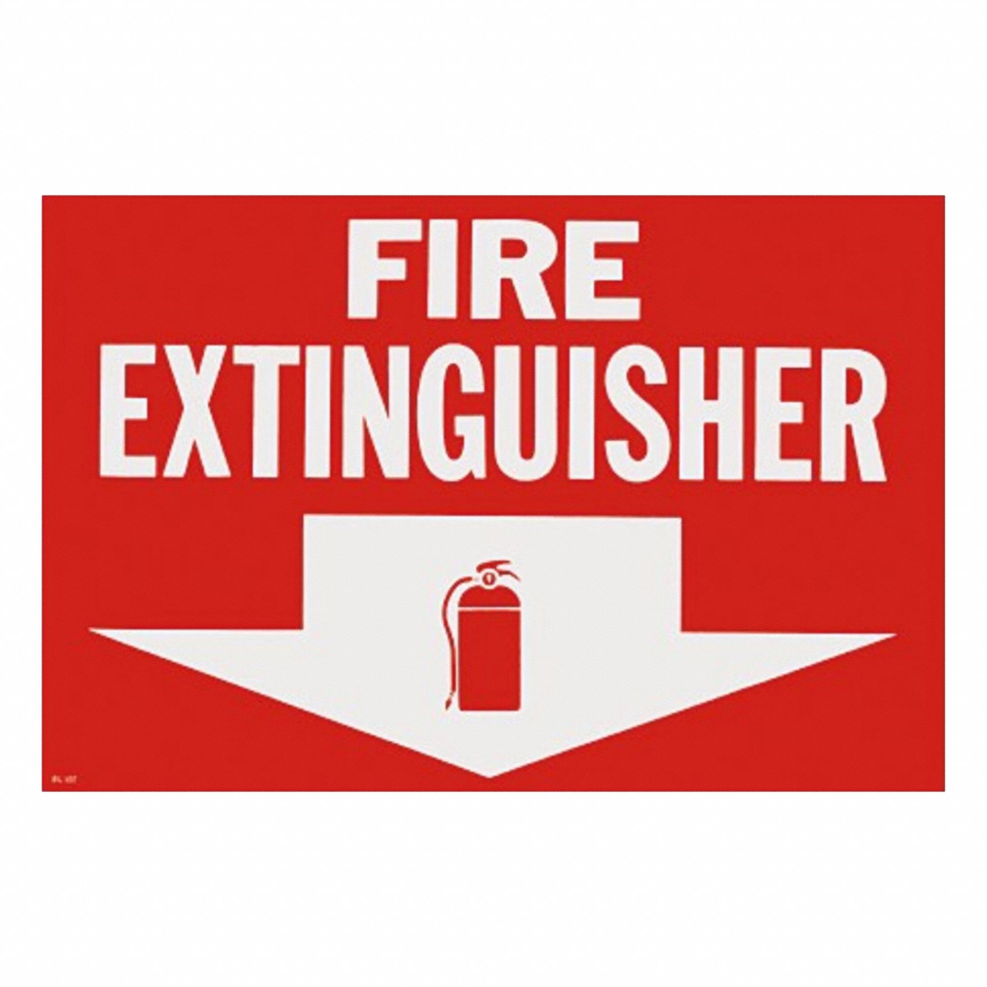 SIGN FIRE EXT ARROW 8X12 VINYL