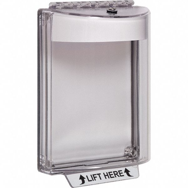 Universal Stopper Cover: Polycarbonate, 2 11/16 in Overall Dp