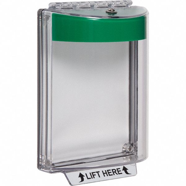 Universal Stopper Cover: Polycarbonate, 2 11/16 in Overall Dp