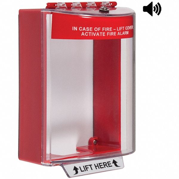 Universal Stopper: Wall Mount, Surface Mount Mounting, Red