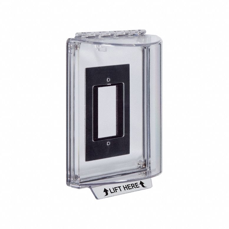 Universal Stopper Cover: Polycarbonate, 1 15/16 in Overall Dp