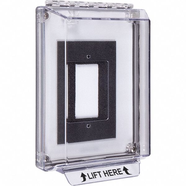 Universal Stopper Cover: Polycarbonate, 1 15/16 in Overall Dp