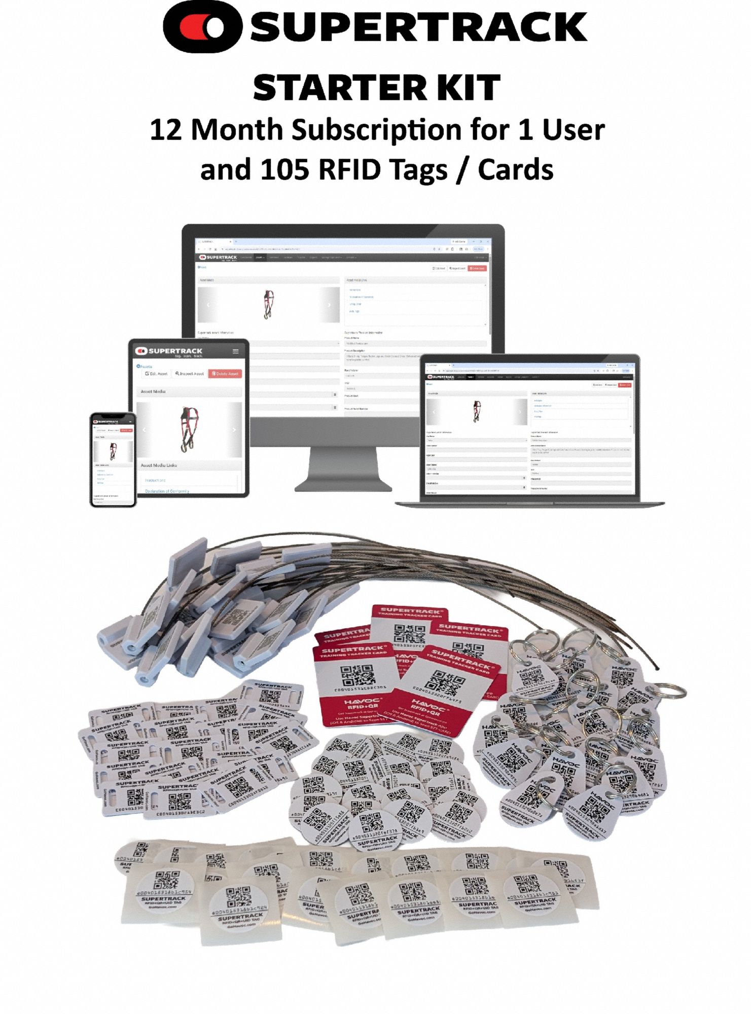 Software & Tags Kit: Indoor/Outdoor, White, 12 mo License Term Lg, Software Included