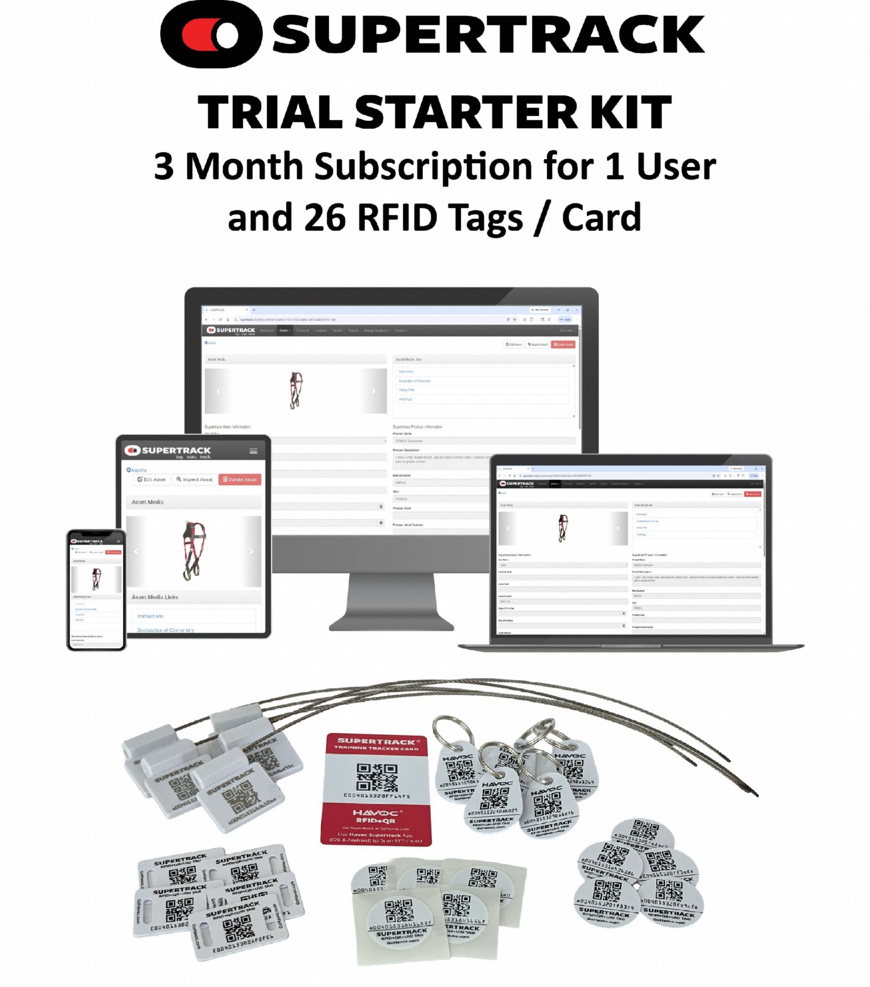 Software & Tags Kit: Indoor/Outdoor, White, 3 mo License Term Lg, Software Included