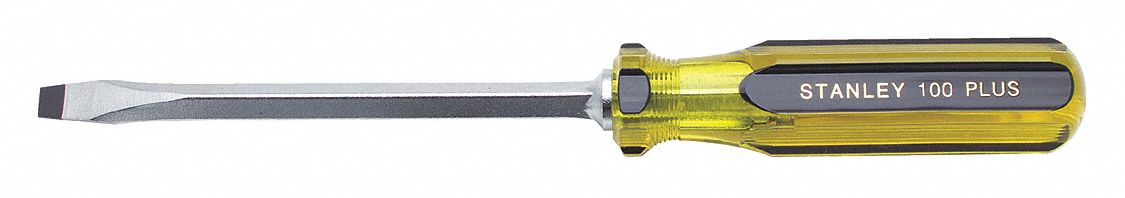 GENERAL PURPOSE KEYSTONE SLOTTED SCREWDRIVER, 5/16 IN TIP SIZE, 11 IN OVERALL L