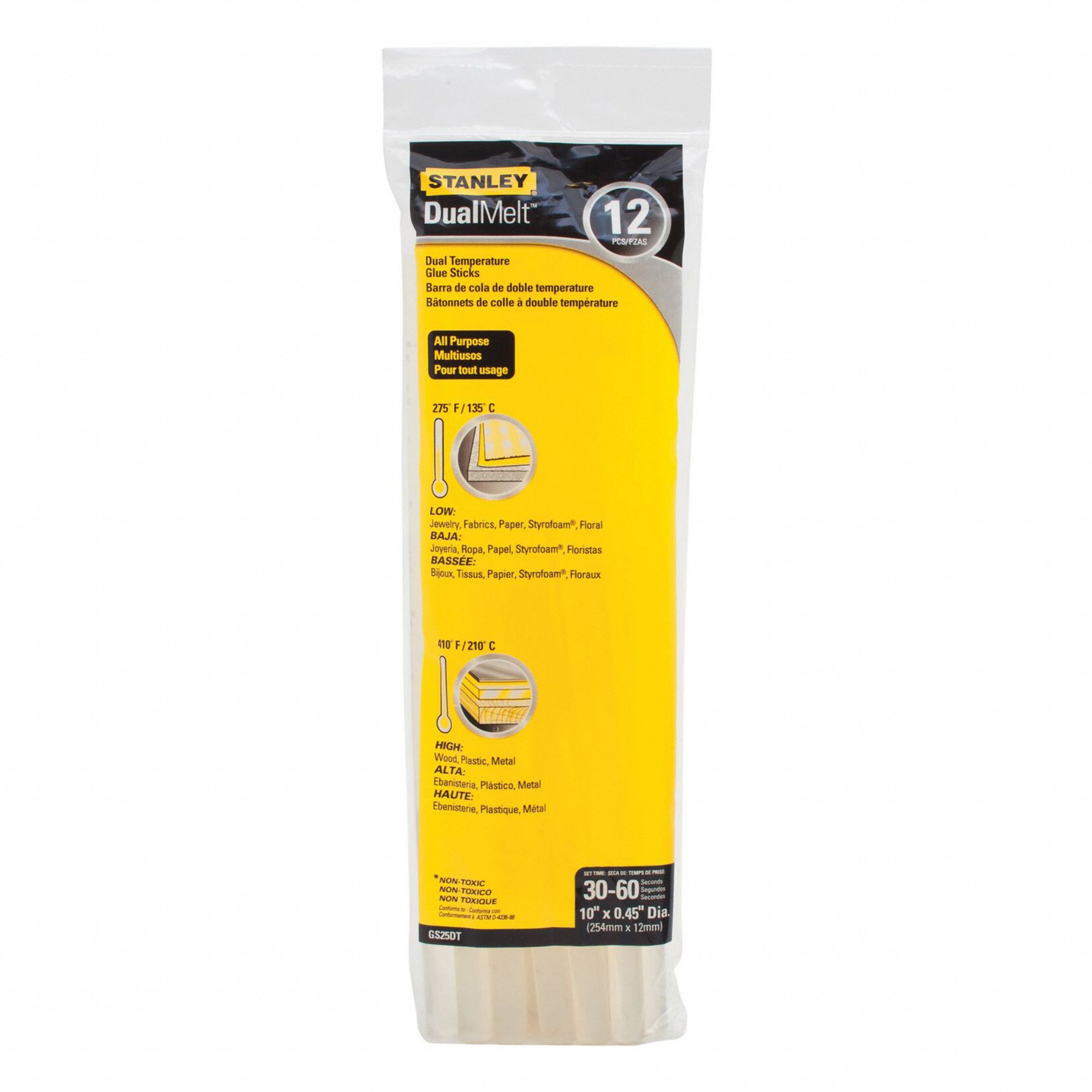 HOT MELT GLUE STICK, GENERAL USE, 7/16 IN X 10 IN, PK 12