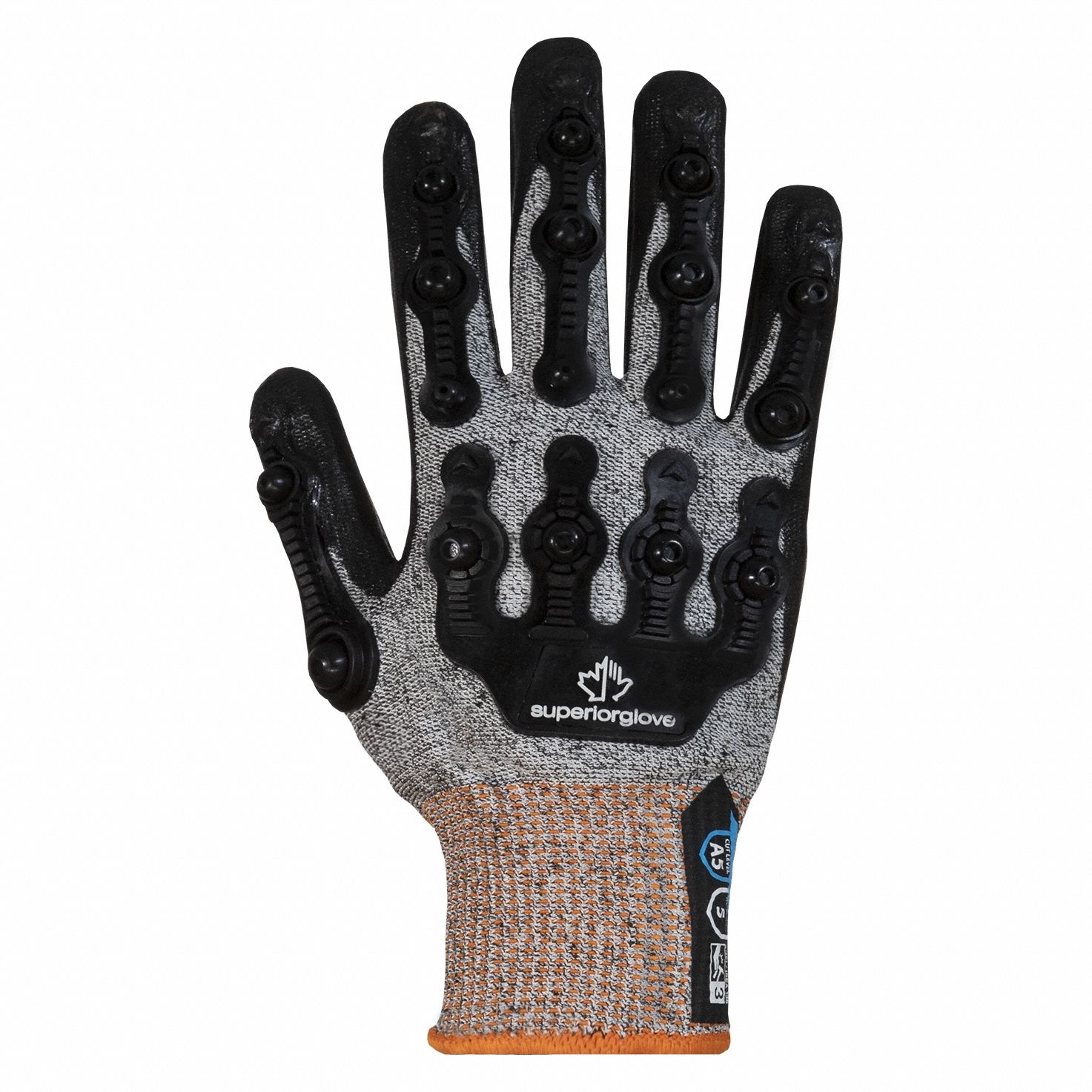 Knit Gloves: 2XL ( 11 ), ANSI Cut Level A5, ANSI Impact Level 3, Palm, Foam Nitrile, 1 PR