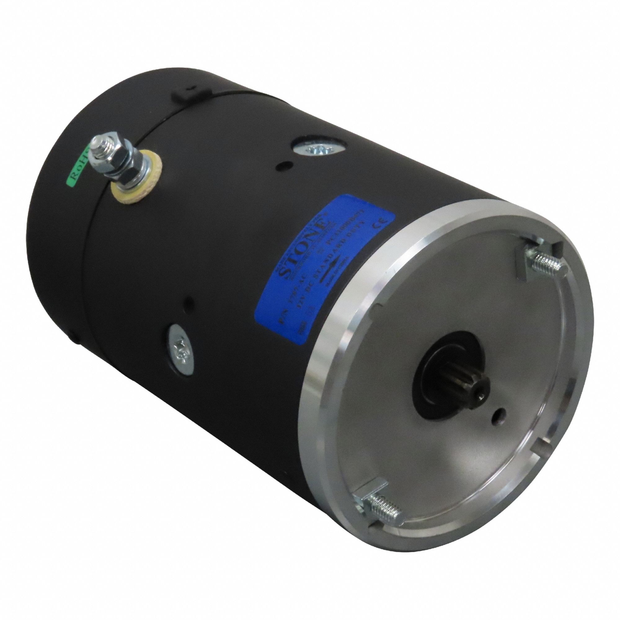 Hydraulic Lift DC Motor: CW, 7 in Overall Lg, 1/2 in Shaft Dia., Hydraulic Power Units