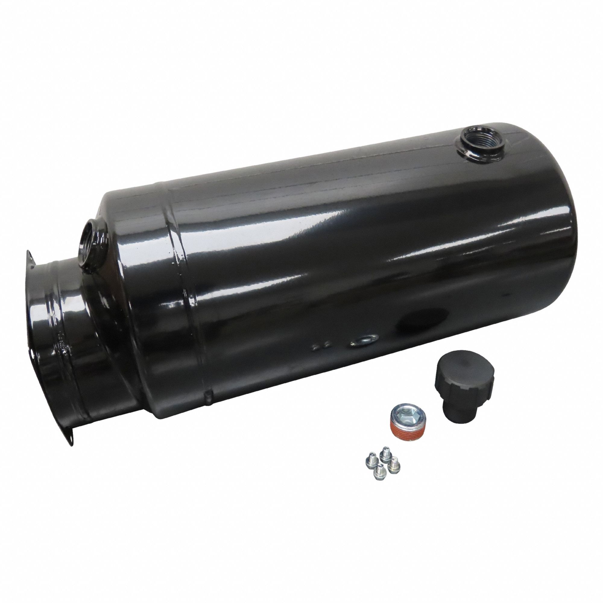 Reservoir Tank: 2 gal Reservoir Capacity, Round, Steel, 170 mm Overall Lg, 170 mm Overall Wd