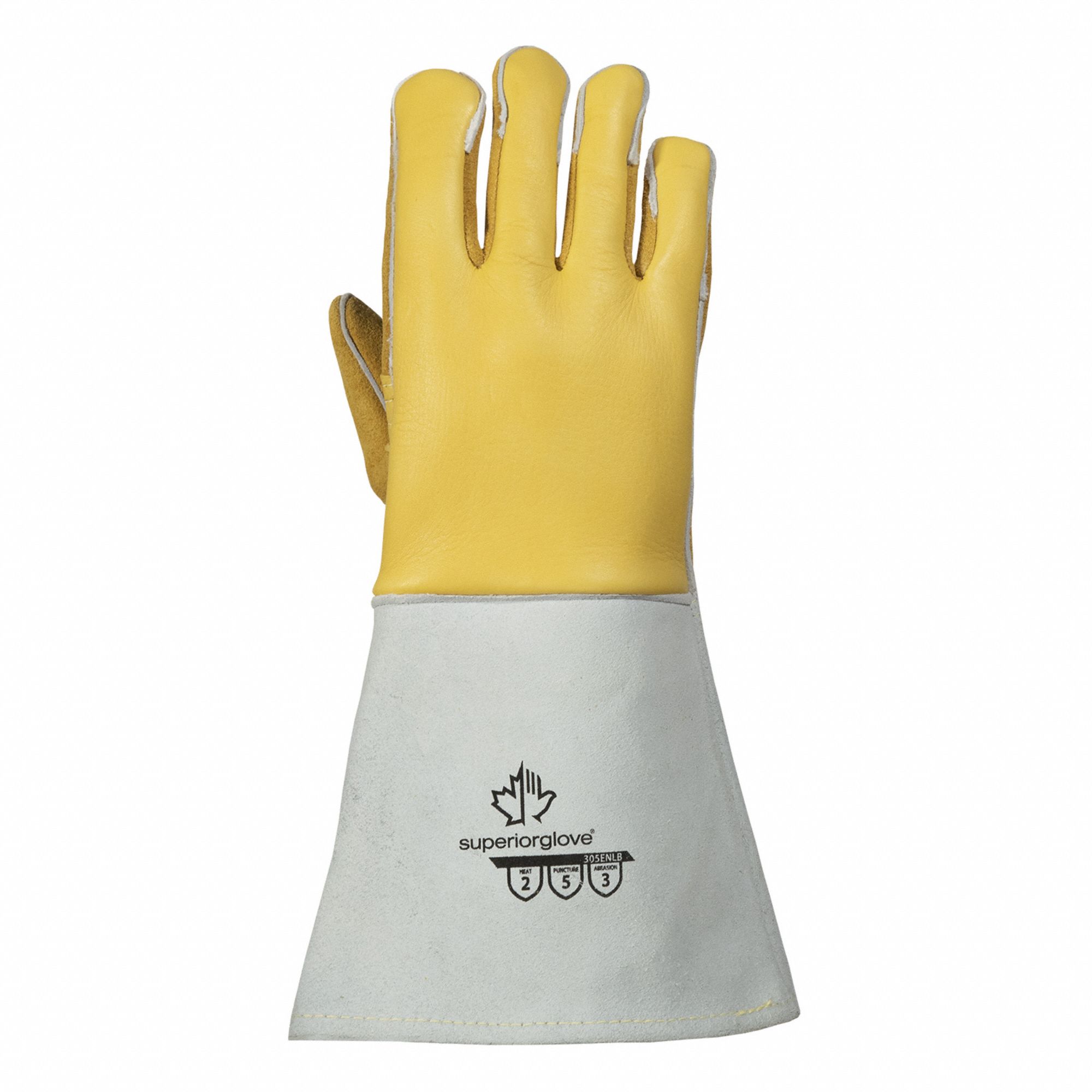 GLOVES,ELK LEATHER,YELLOW,L,PR