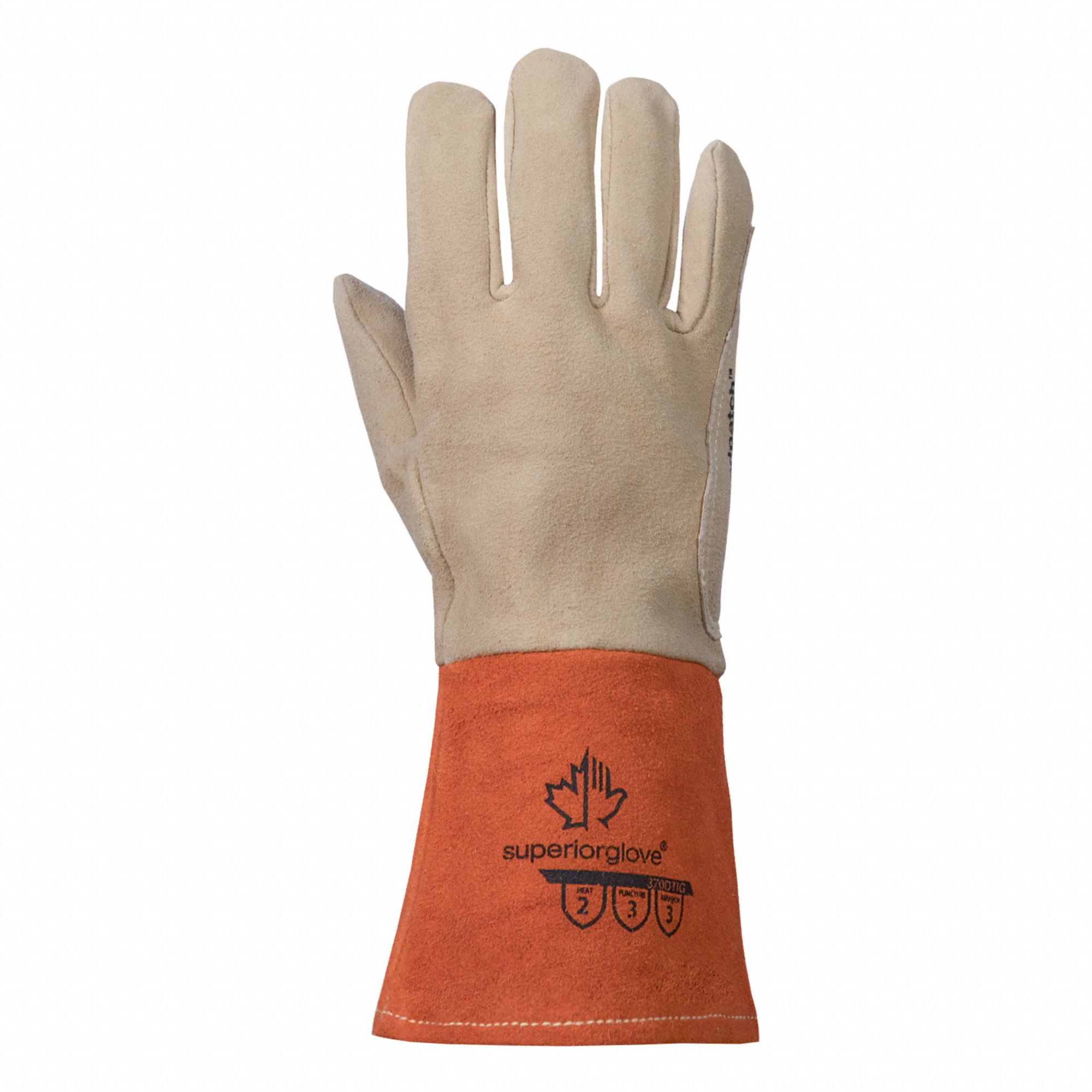 GLOVES,DEER LEATHER,TAN,XL,PK