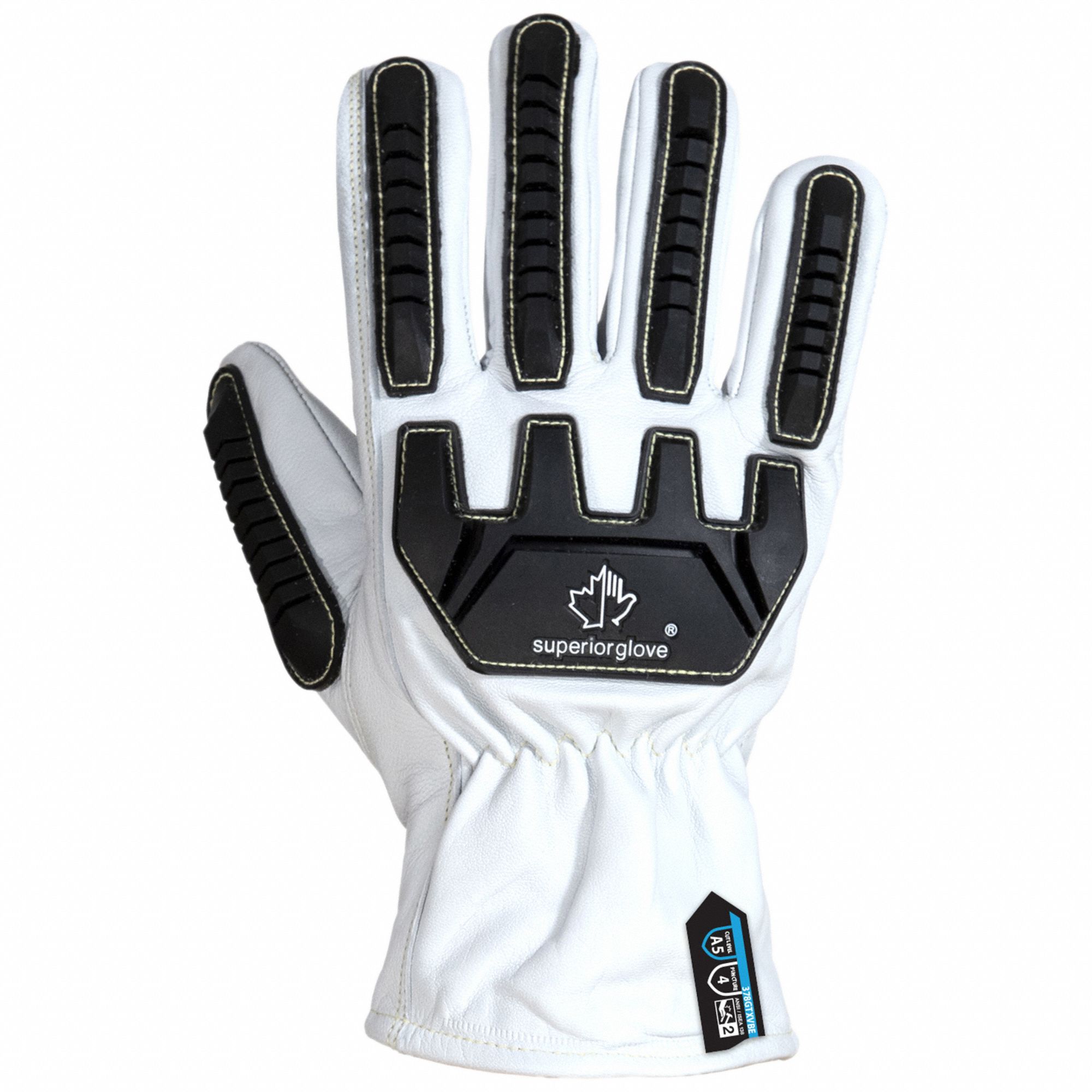 ENDURA 378GTXVBE CUT-RESISTANT GLOVES, BLACK, WHITE, L, GOAT LEATHER