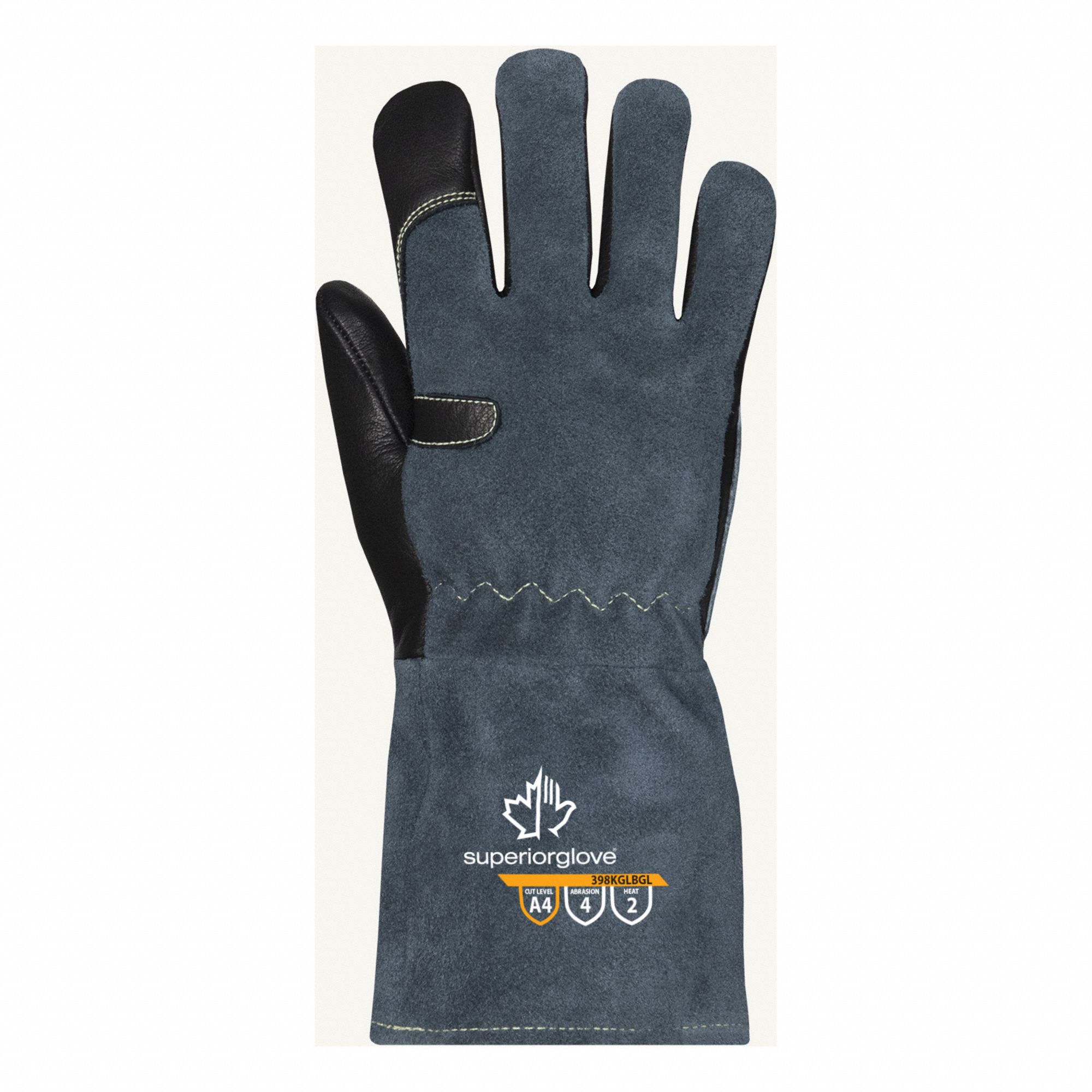 GLOVES,BLK/DARK BLUE,LTHR./COWHIDE,S,PR