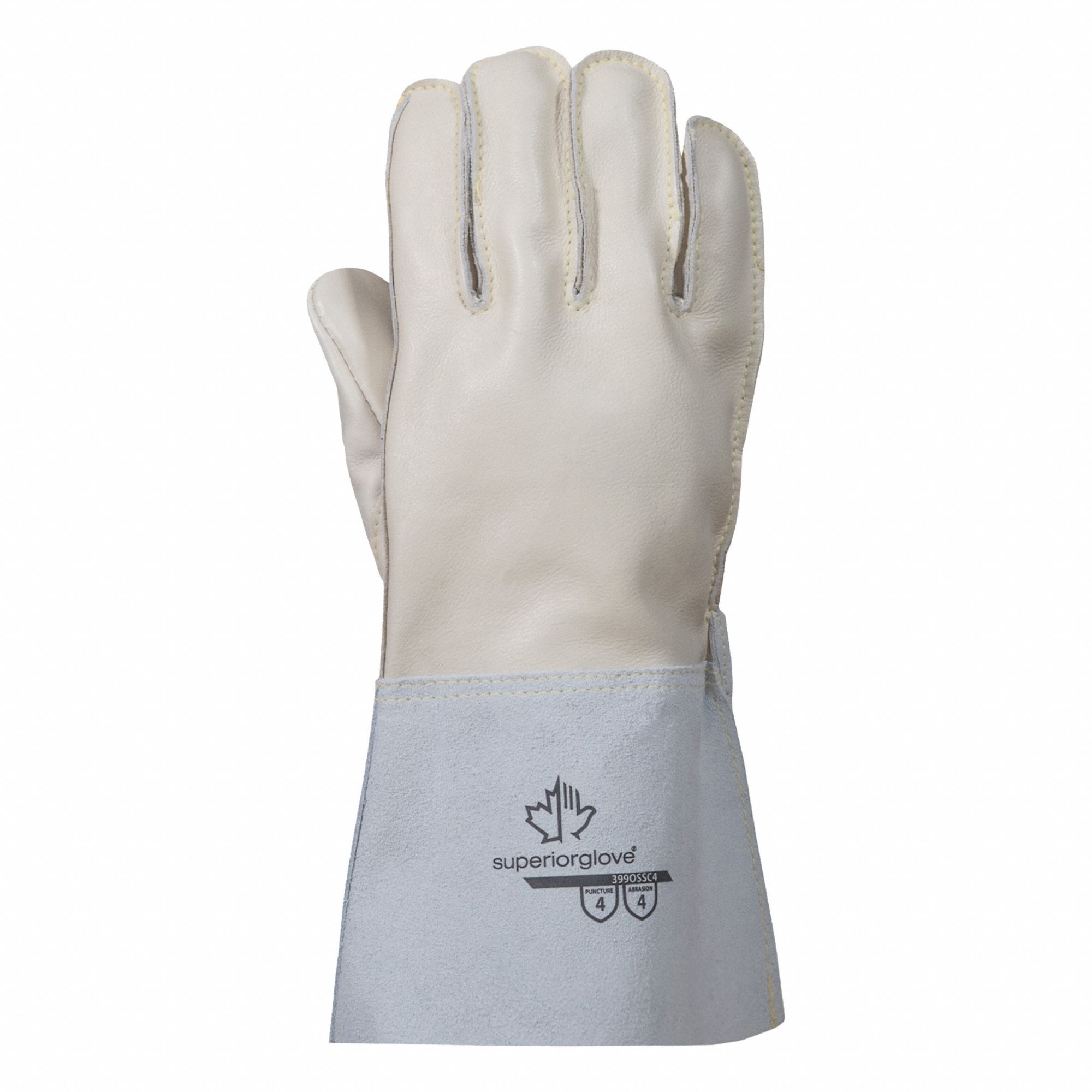 GLOVES, ALL LEATHER, KEVLAR STITCHING, SIZE 8