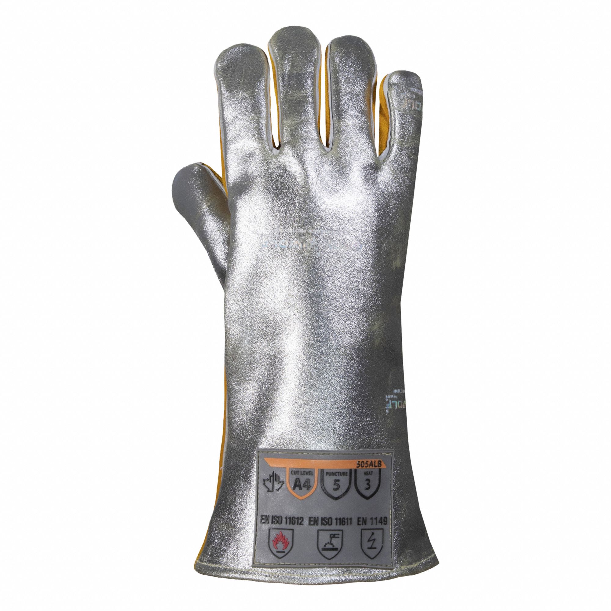 ENDURA 505ALB WELDING GLOVES, TAN, L, LEATHER, GOATSKIN, FLEECE, FOAM