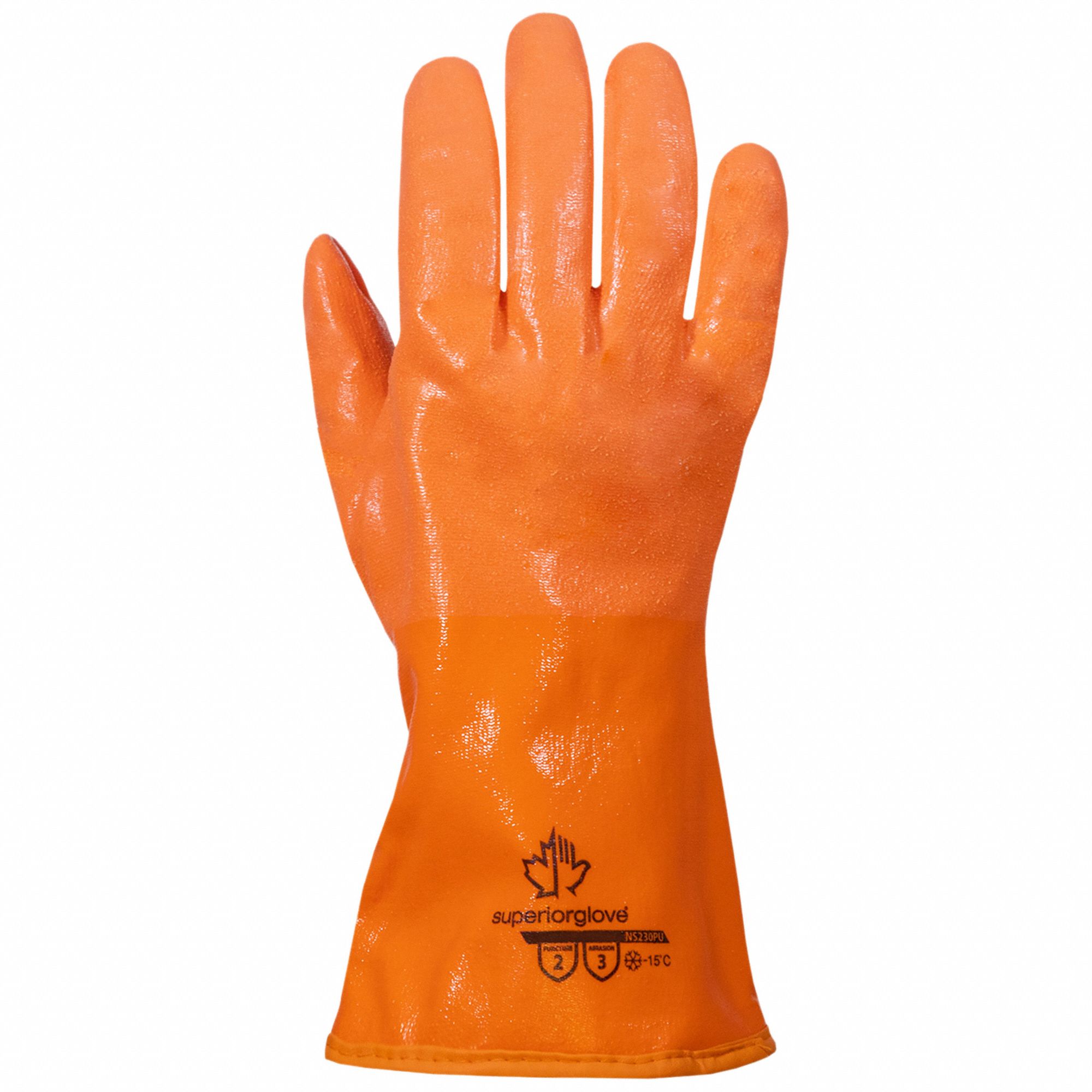 GLOVES, XL, PU, ORANGE, PR