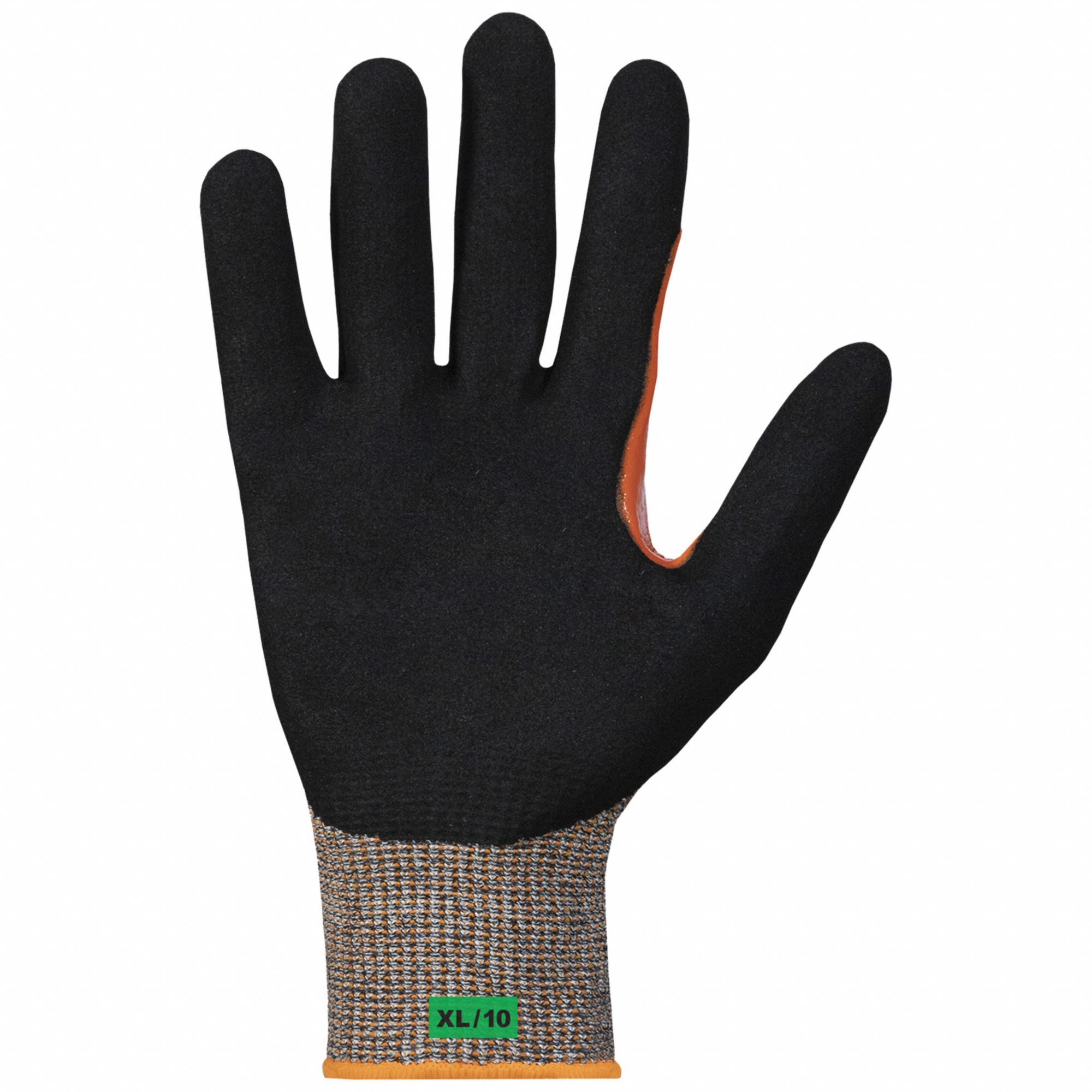 KNIT GLOVES, M (8), ANSI CUT LEVEL A7, DIPPED PALM, NITRILE, SANDY, GREY