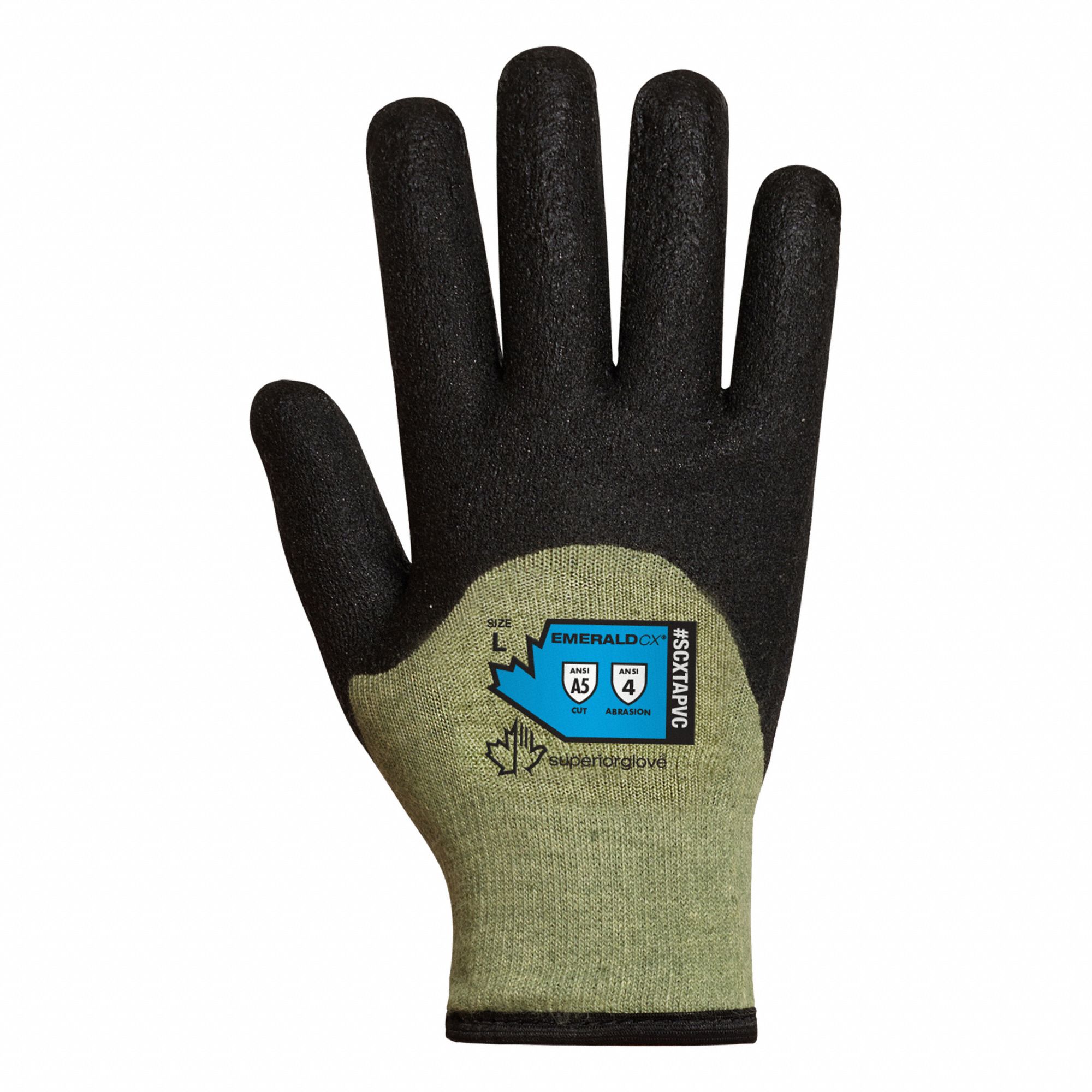 EMERALD CX SCXTAPVC CUT-RESISTANT GLOVES, 2XL/11, ANSI/ISEA ABRASION 4/CUT A5/PUNCTURE 3, PVC