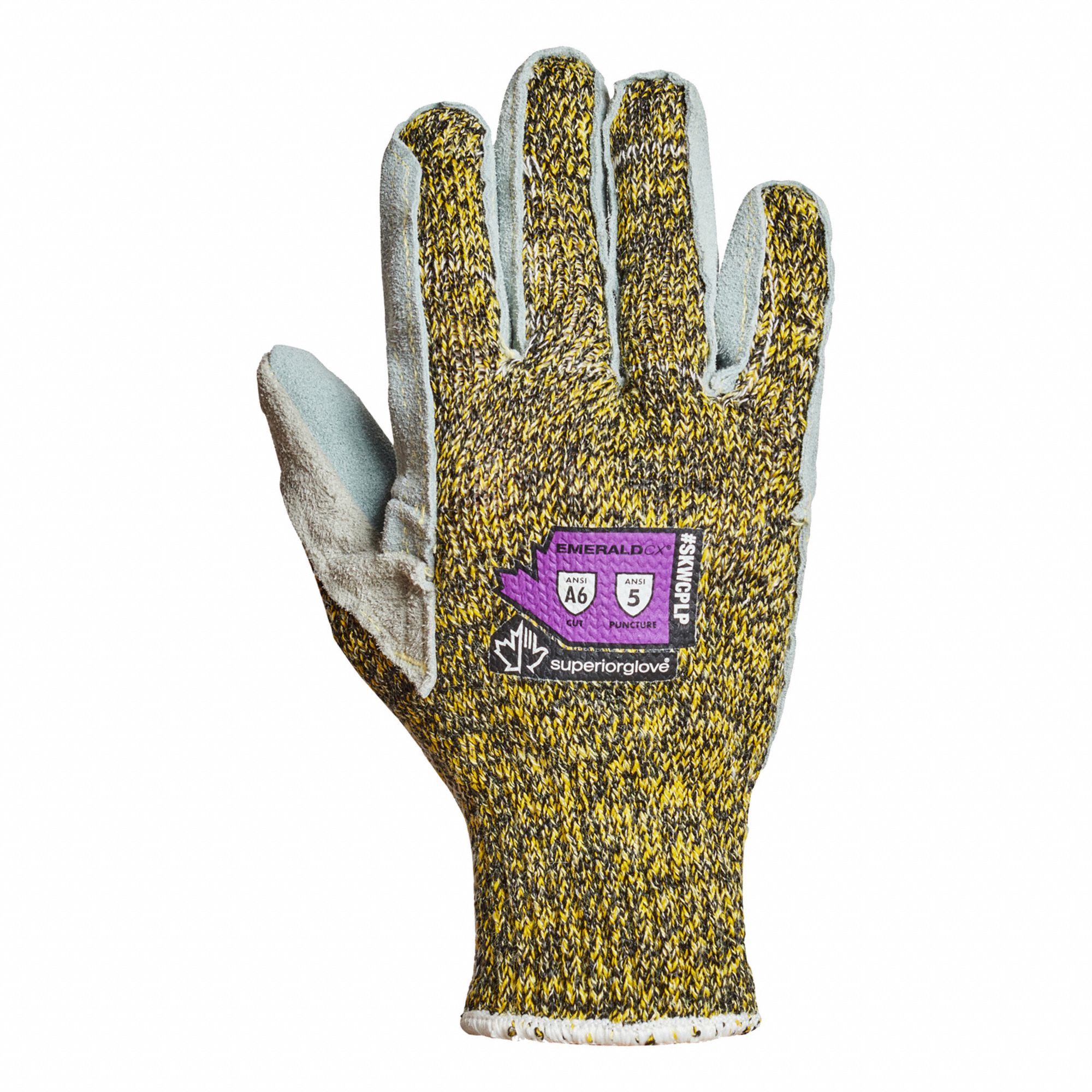 EMERALD CX SKWCPLP GLOVES, S/7, ANSI/ISEA CUT A6/PUNCTURE 5, KNIT CUFF, 7 GA, KEVLAR