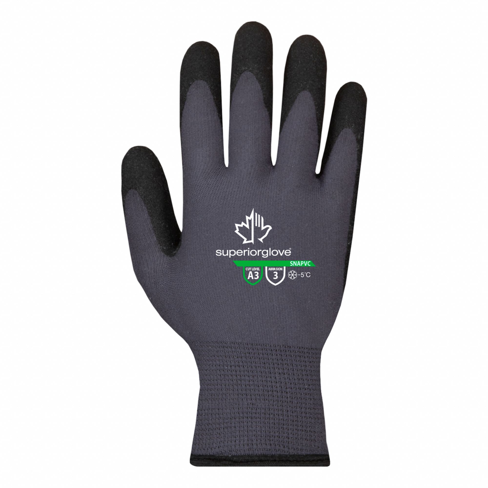 GANTS, PVC, GRIS, COUPURES A3, FROID