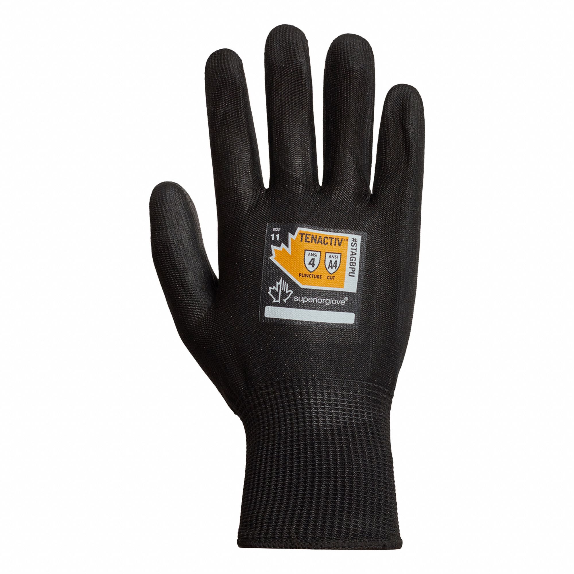GLOVES, ABRASION RESISTANT, 13-GA, SIZE 7, BLACK