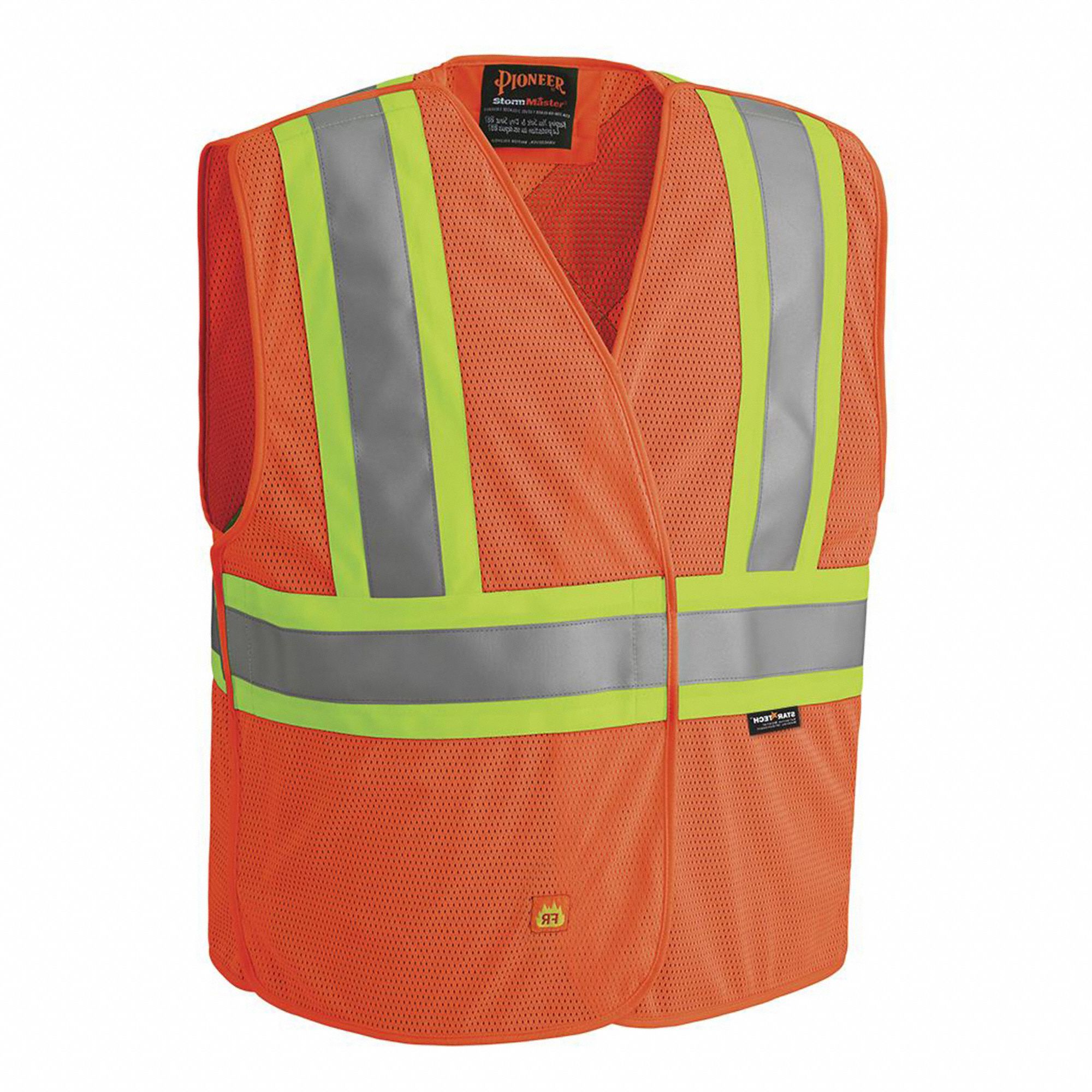 SAFETY VEST,POLYESTER MESH,S/M SIZE