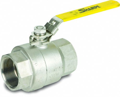 MANUAL TWO-WAY BALL VALVE: ¾ IN, 316 STAINLESS STEEL, STRAIGHT VALVE BODY, TWO-PIECE