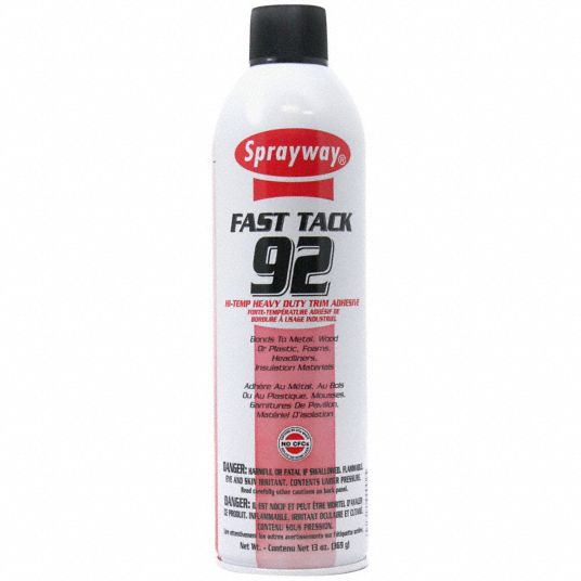 927183-8 Sprayway Spray Adhesive, 20.00 oz. Aerosol Can, 30° to  120°F, Begins to Harden: 30 to 45 sec.