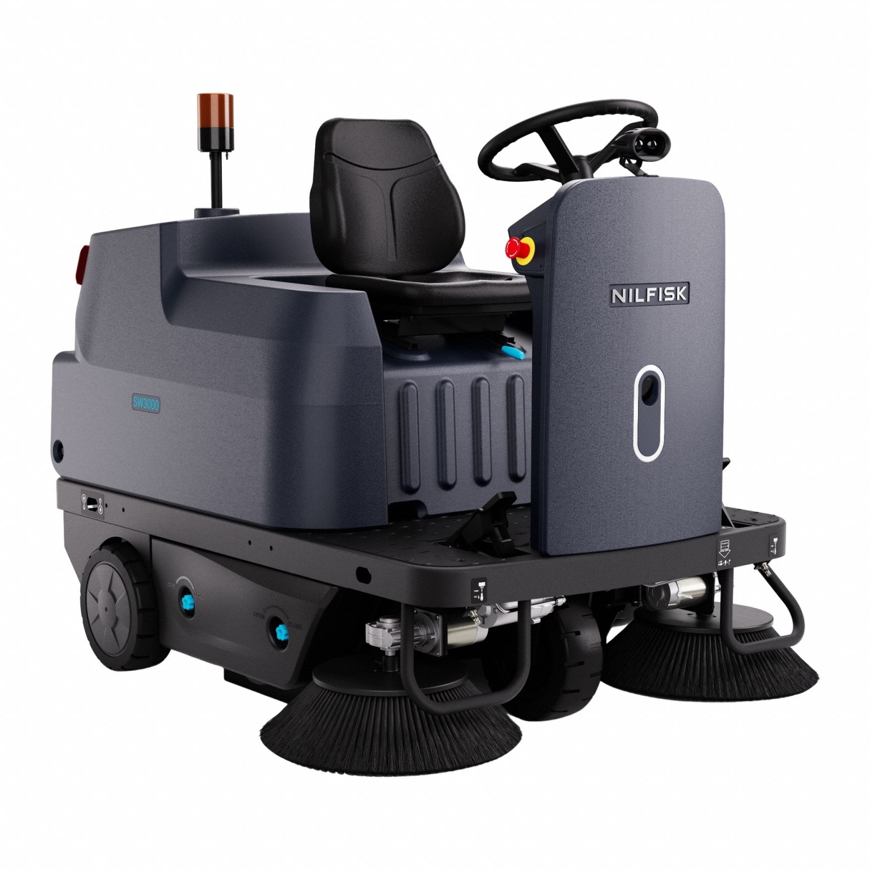 Ride-On Sweeper: Cleaning