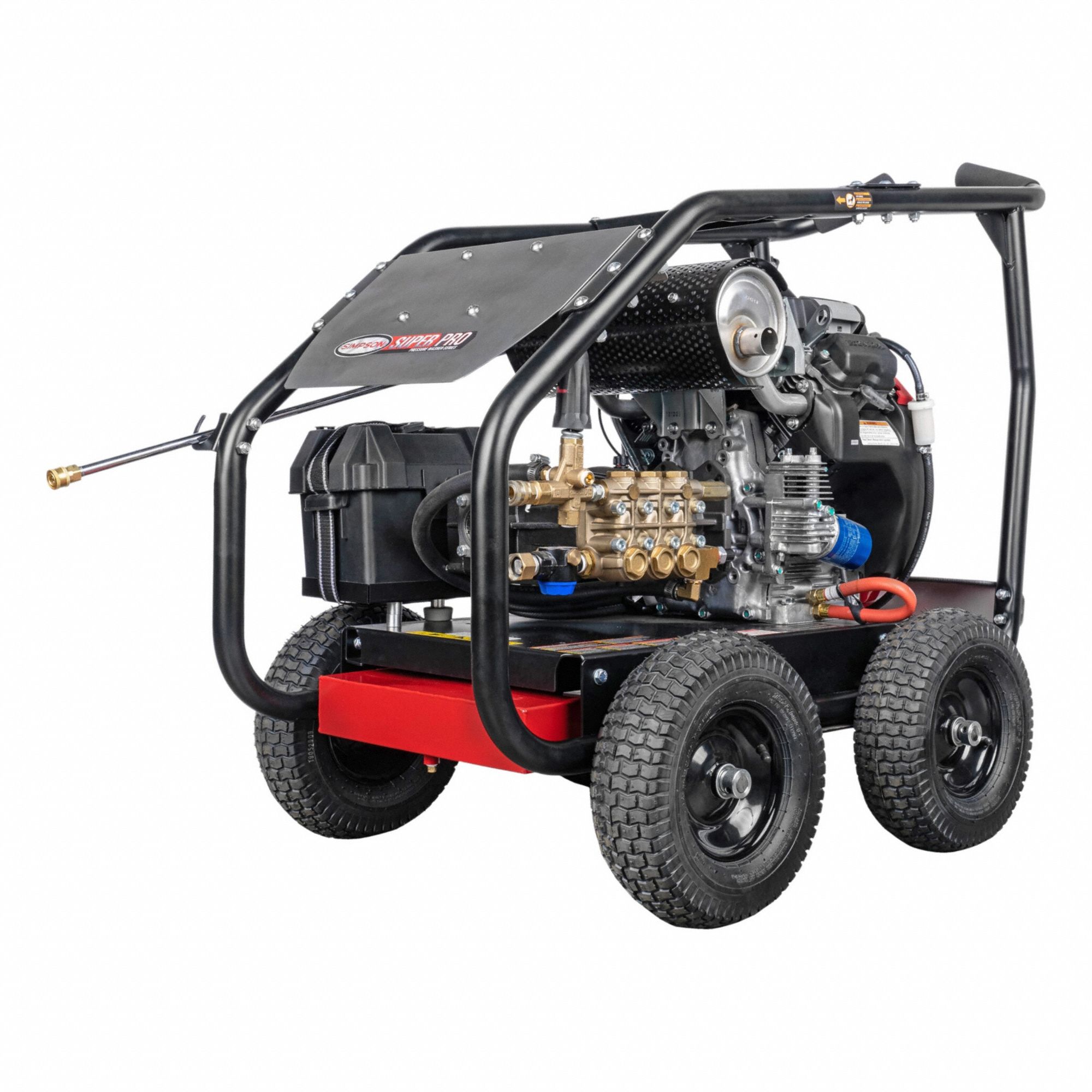 Gas-Powered Pressure Washer: Heavy Duty, Cart, 3, 000 psi, 8 gpm, 22 1/8 hp Horsepower