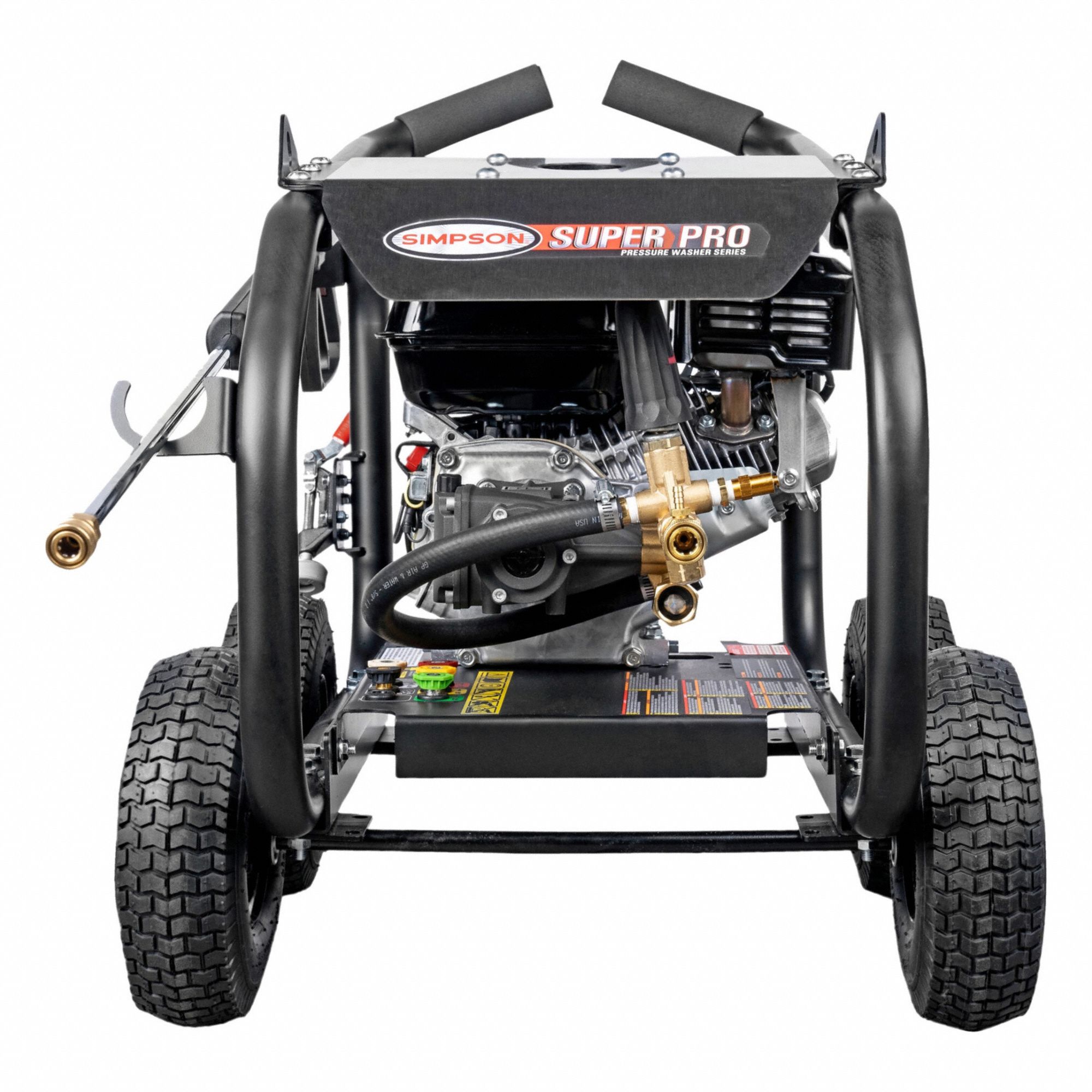 Gas-Powered Pressure Washer: Heavy Duty, Cart, 3, 600 psi, 2.5 gpm, Usable Per Week 10 hr