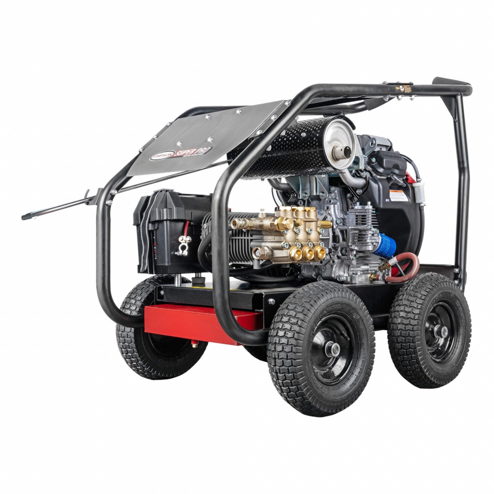 Gas-Powered Pressure Washer: Heavy Duty, Cart, 5, 000 psi, 5 gpm, 688 cc Engine Displacement