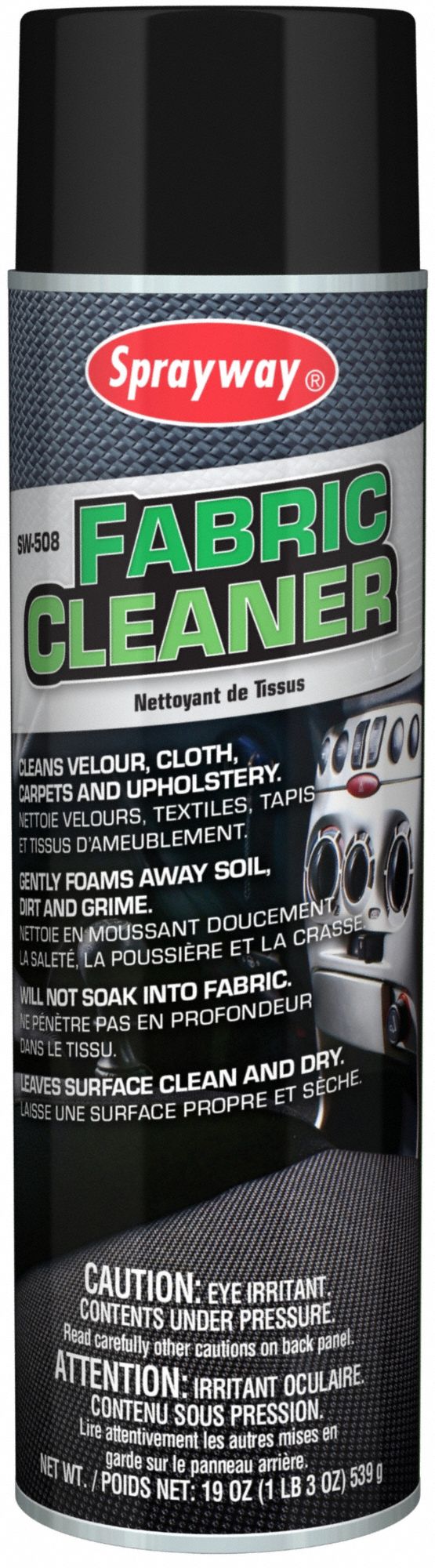 SPRAYWAY, Solvent, Aerosol, Fabric Foam Cleaner 45C015SW508 Grainger