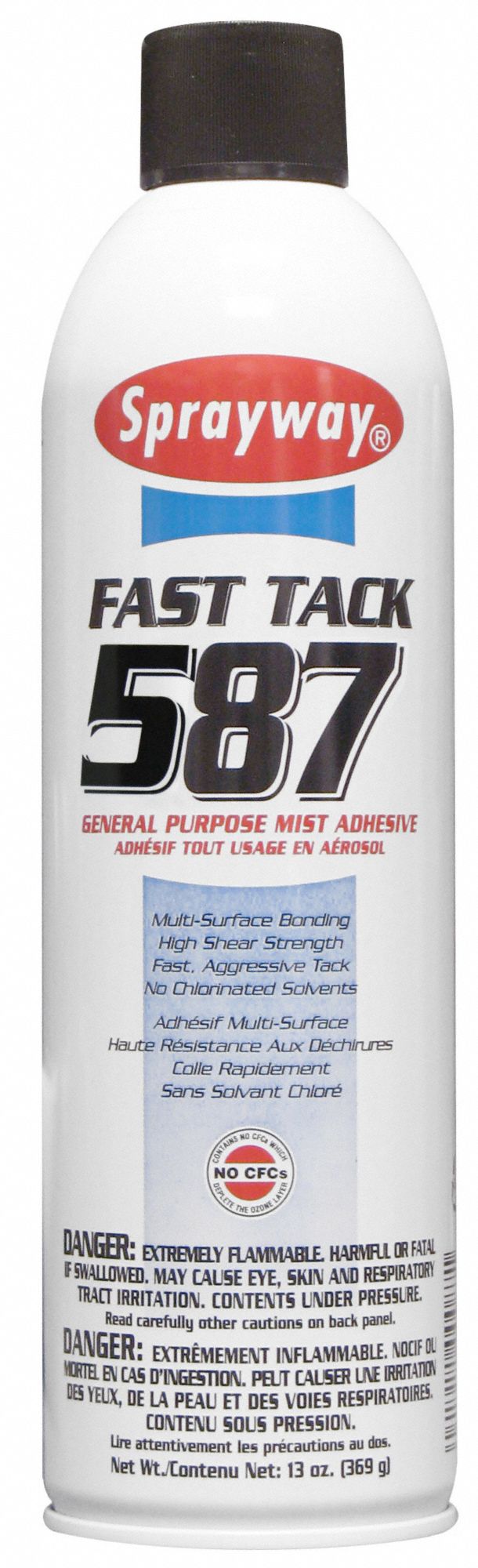 SPRAYWAY, Fast Tack 587, Gen Purpose, Spray Adhesive 400K23SW587