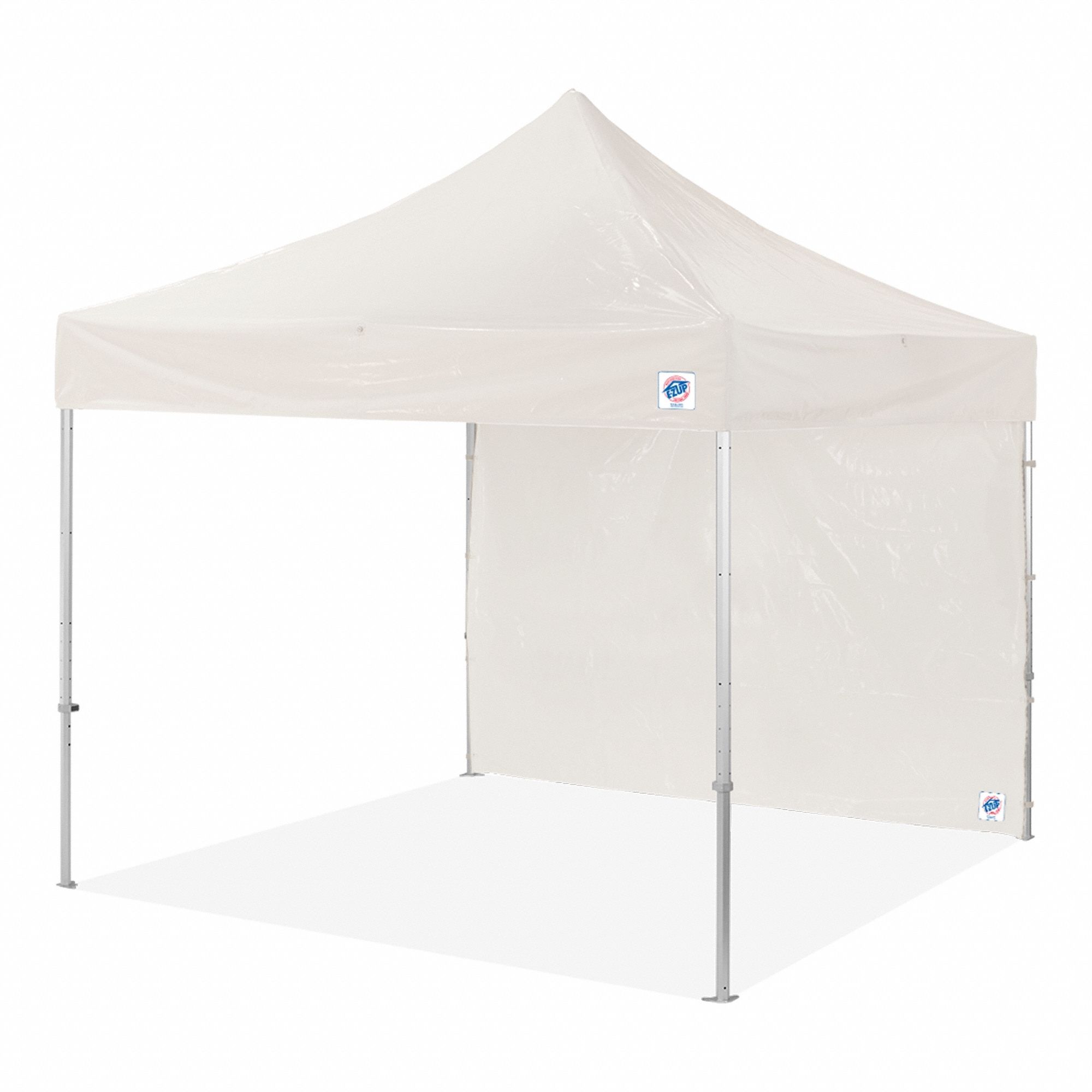 Sidewall: White, Truss Clips, Vinyl, 120 in Overall Wd, 120 in Overall Ht, SWV10WH