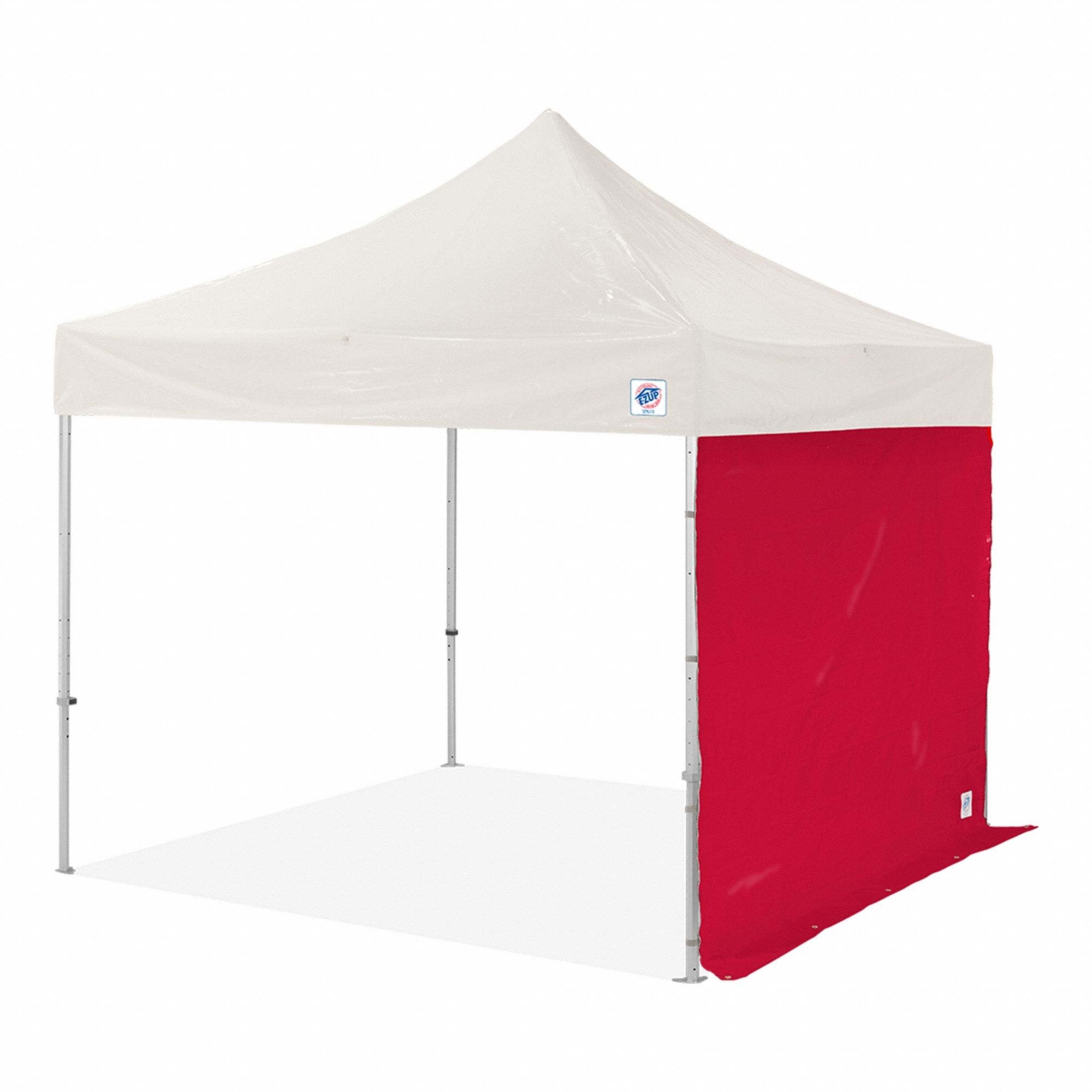 Sidewall: Red, Sidewall with Ground Flap, Vinyl, 120 in Overall Wd, 120 in Overall Ht