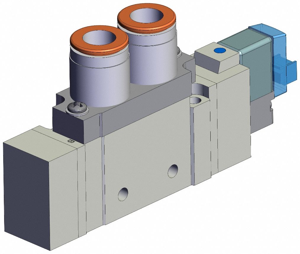 Solenoid Valve: SY7000 Series, Single Solenoid, Five-Way / Two-Position, 5 Ports, 24V DC, 3/8 in NPT