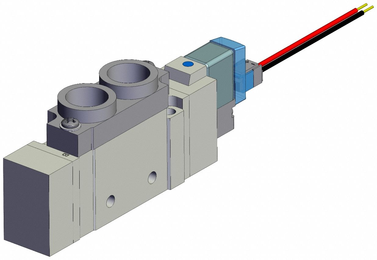 Solenoid Valve: SY7000 Series, Single Solenoid, Five-Way / Two-Position, 5 Ports, 24V DC, 1/4 in NPT