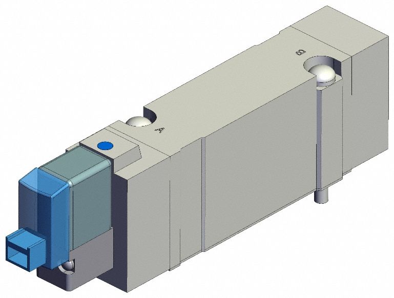 Solenoid Valve: SY7000 Series, Single Solenoid, Five-Way / Two-Position, 5 Ports, 24V DC, Female