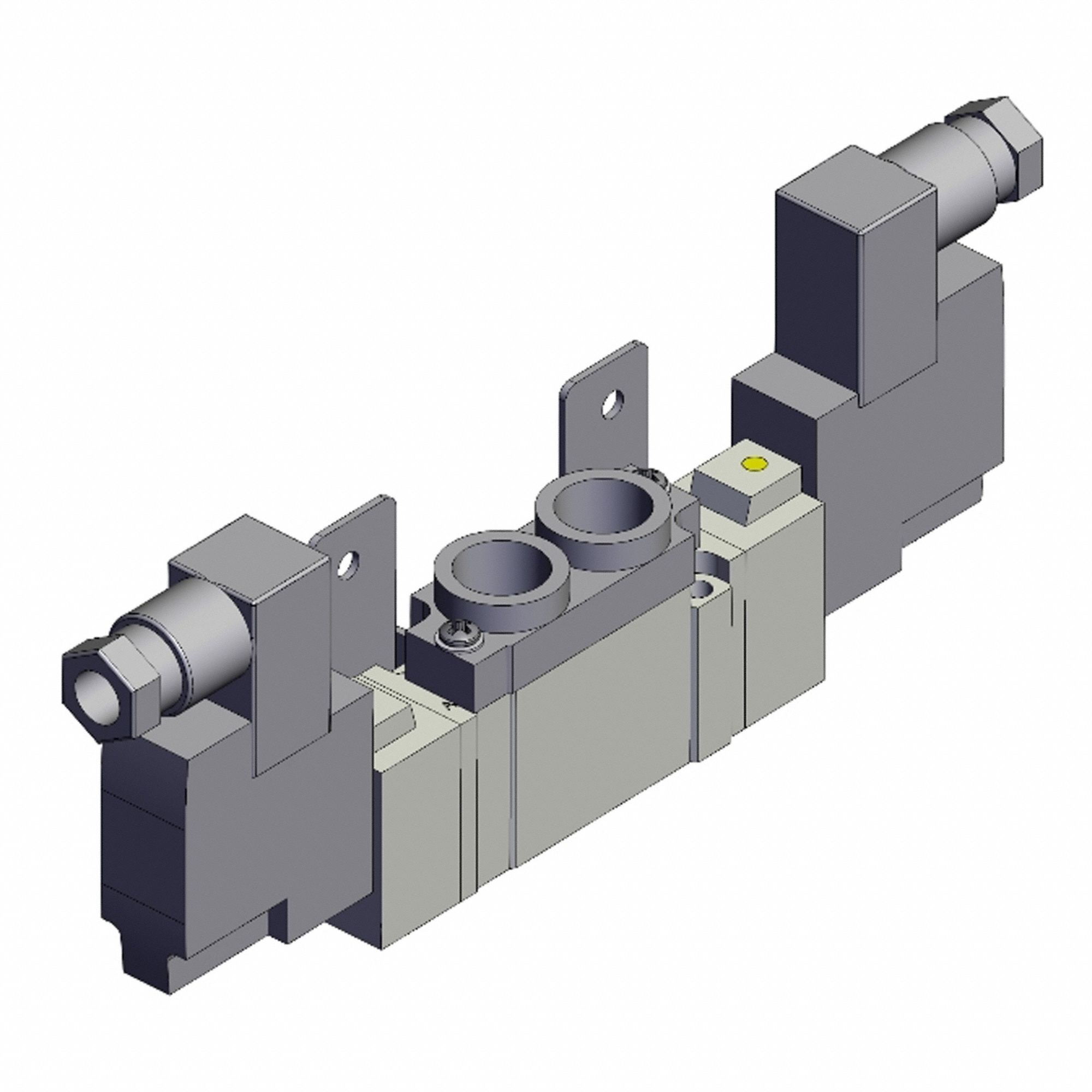 Solenoid Valve: SY7000 Series, Double Solenoid, Five-Way / Two-Position, 5 Ports, 24V DC, 1/4 in NPT