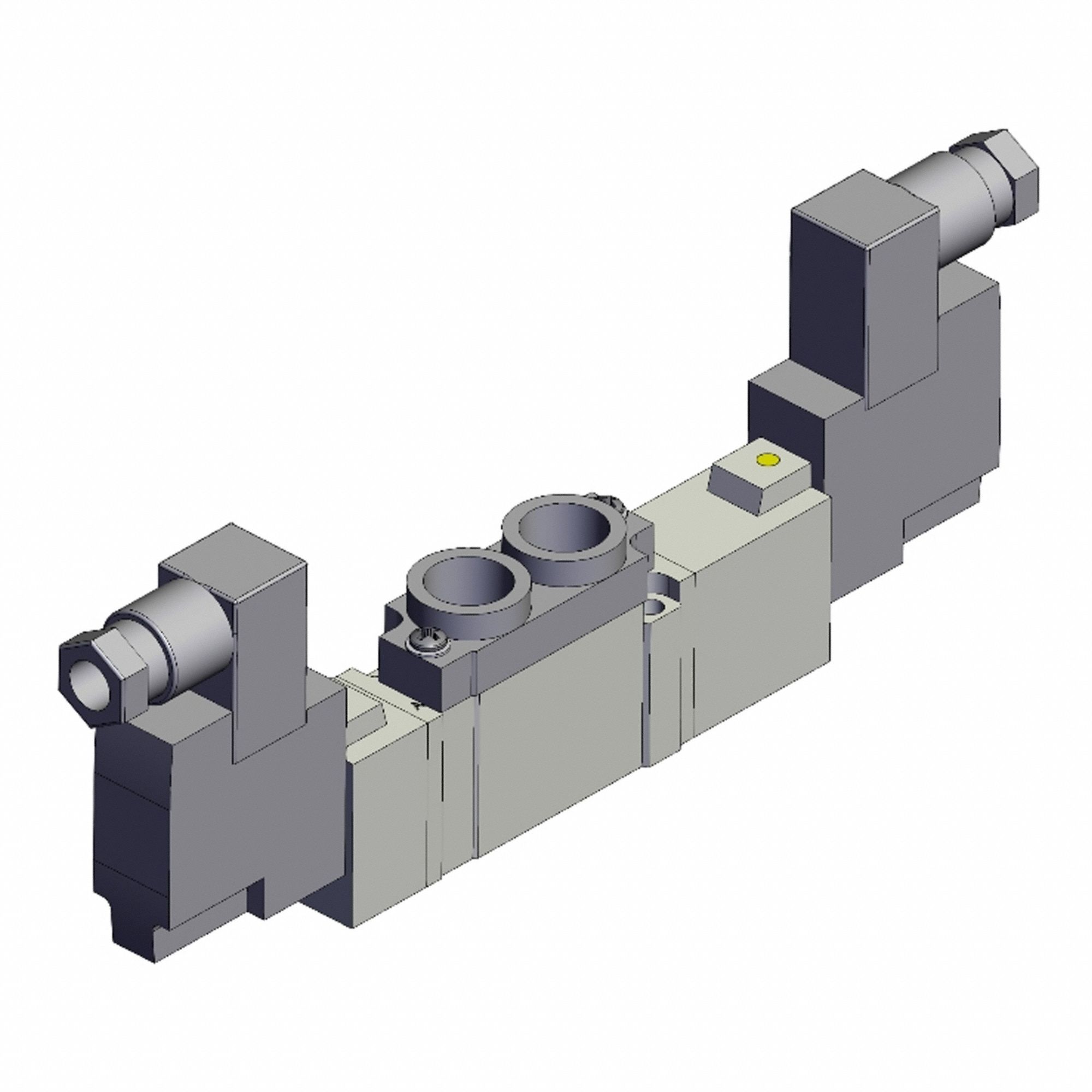 Solenoid Valve: SY7000 Series, Double Solenoid, Five-Way / Three-Position, 5 Ports, 24V DC, Closed