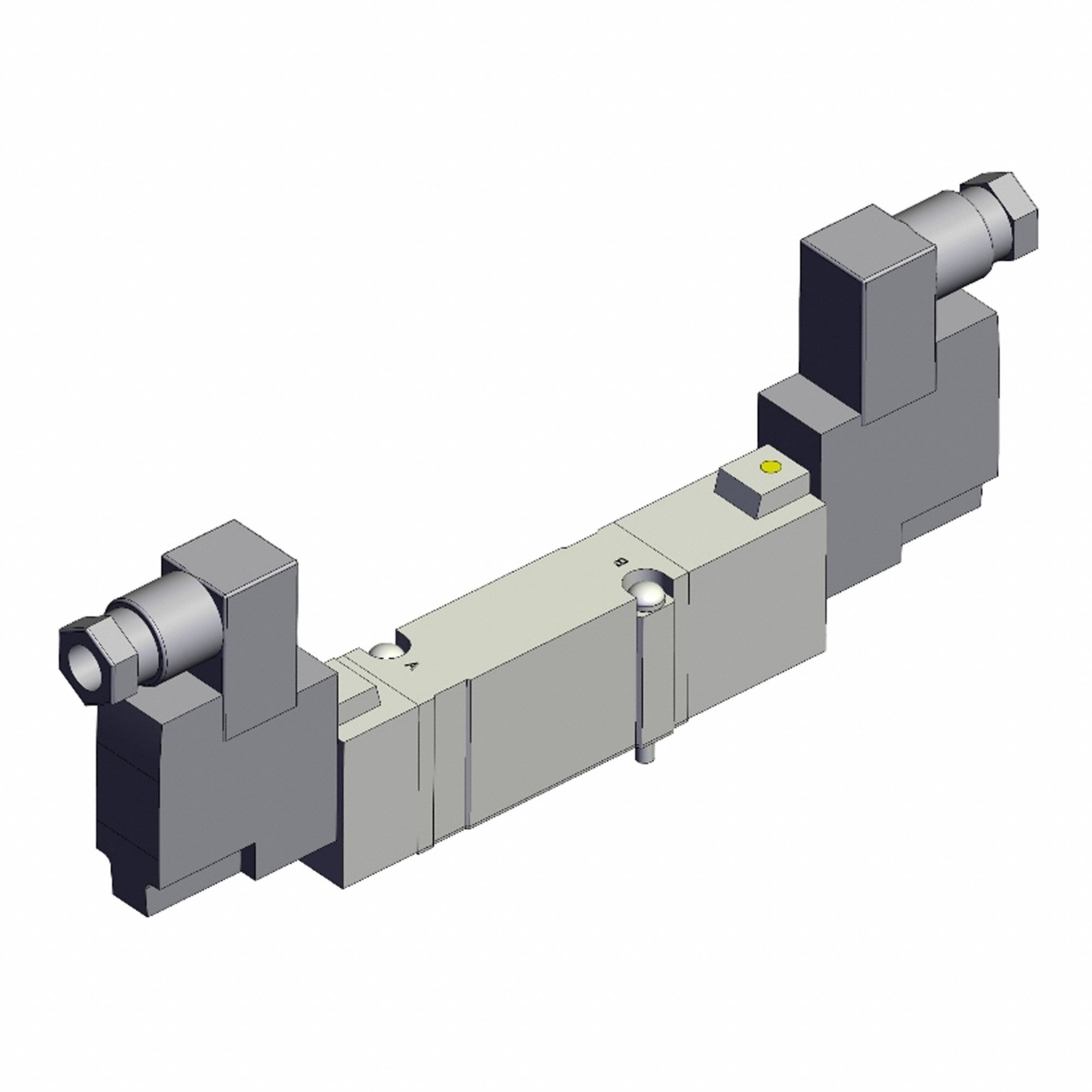 Solenoid Valve: SY7000 Series, Double Solenoid, Five-Way / Three-Position, 5 Ports, 24V DC, Closed