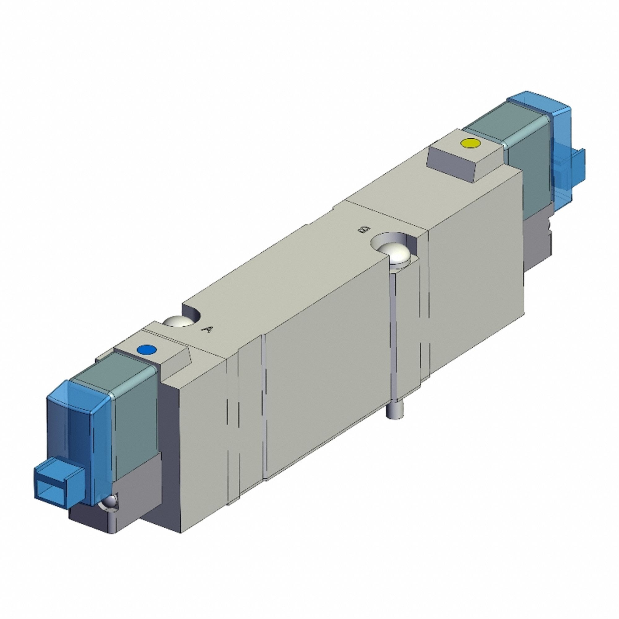 Solenoid Valve: SY7000 Series, Double Solenoid, Five-Way / Three-Position, 5 Ports, 24V DC, Closed