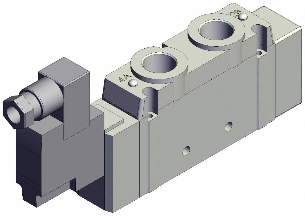 Solenoid Valve: SY9000 Series, Single Solenoid, Five-Way / Two-Position, 5 Ports, 110V AC, 1/4 in
