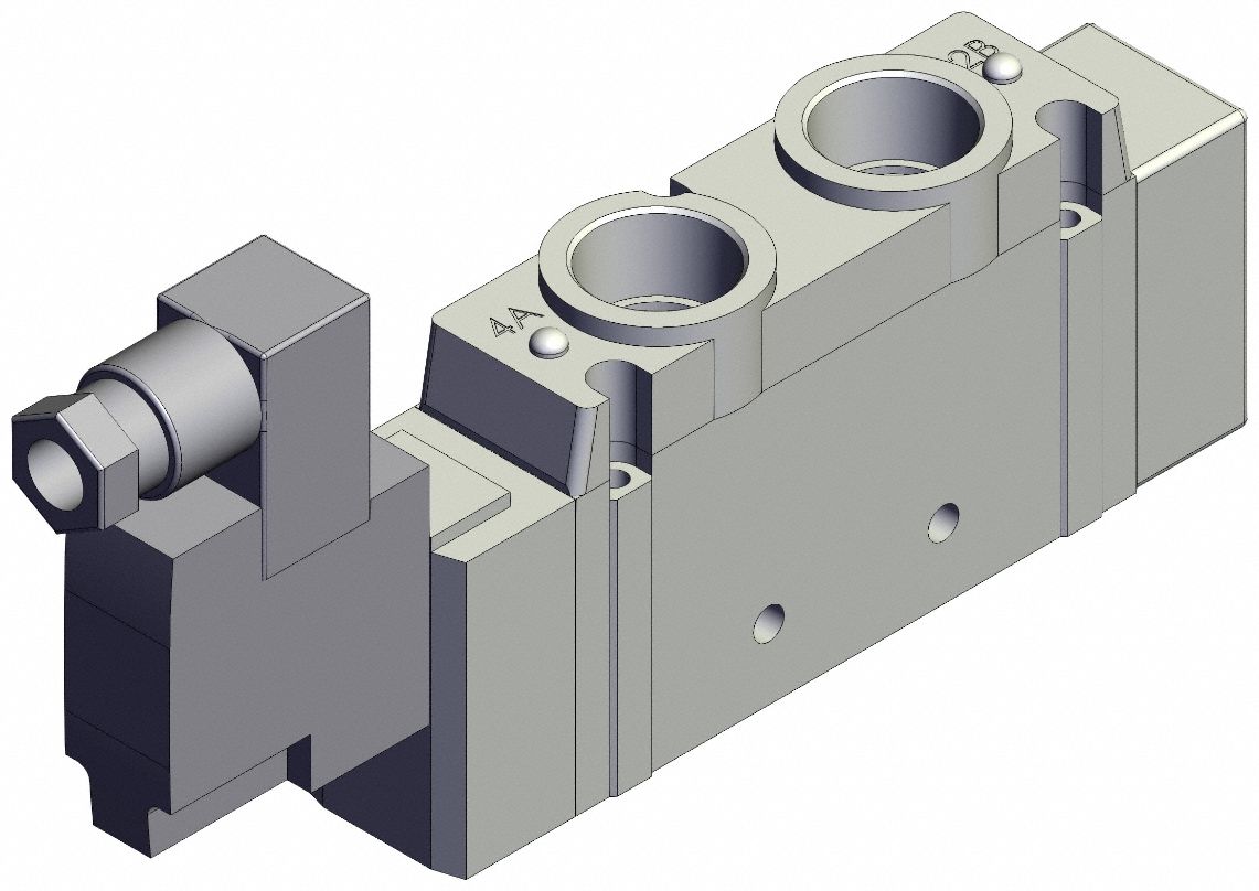 Solenoid Valve: SY9000 Series, Single Solenoid, Five-Way / Two-Position, 5 Ports, 110V AC, 3/8 in
